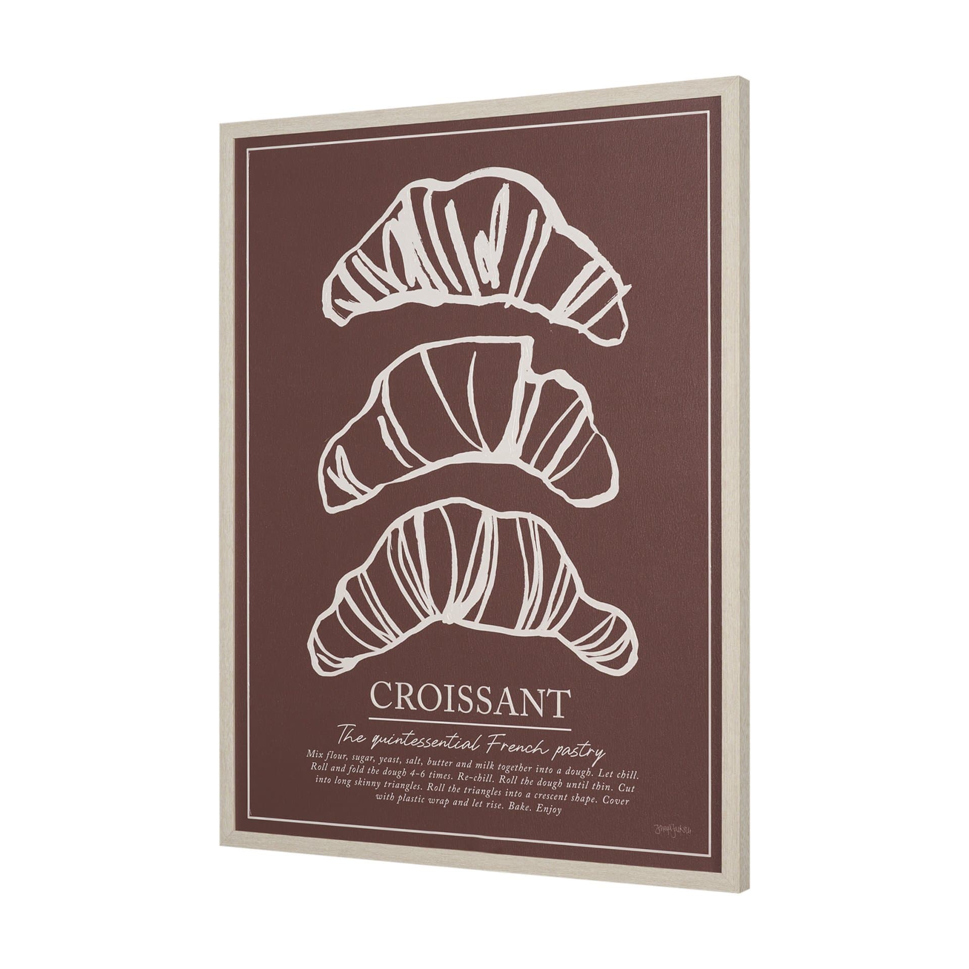 Breakfast Doodles VI by Jenaya Jackson Hand-Embellished Textured Framed Artwork Matted under Glass — product photograph