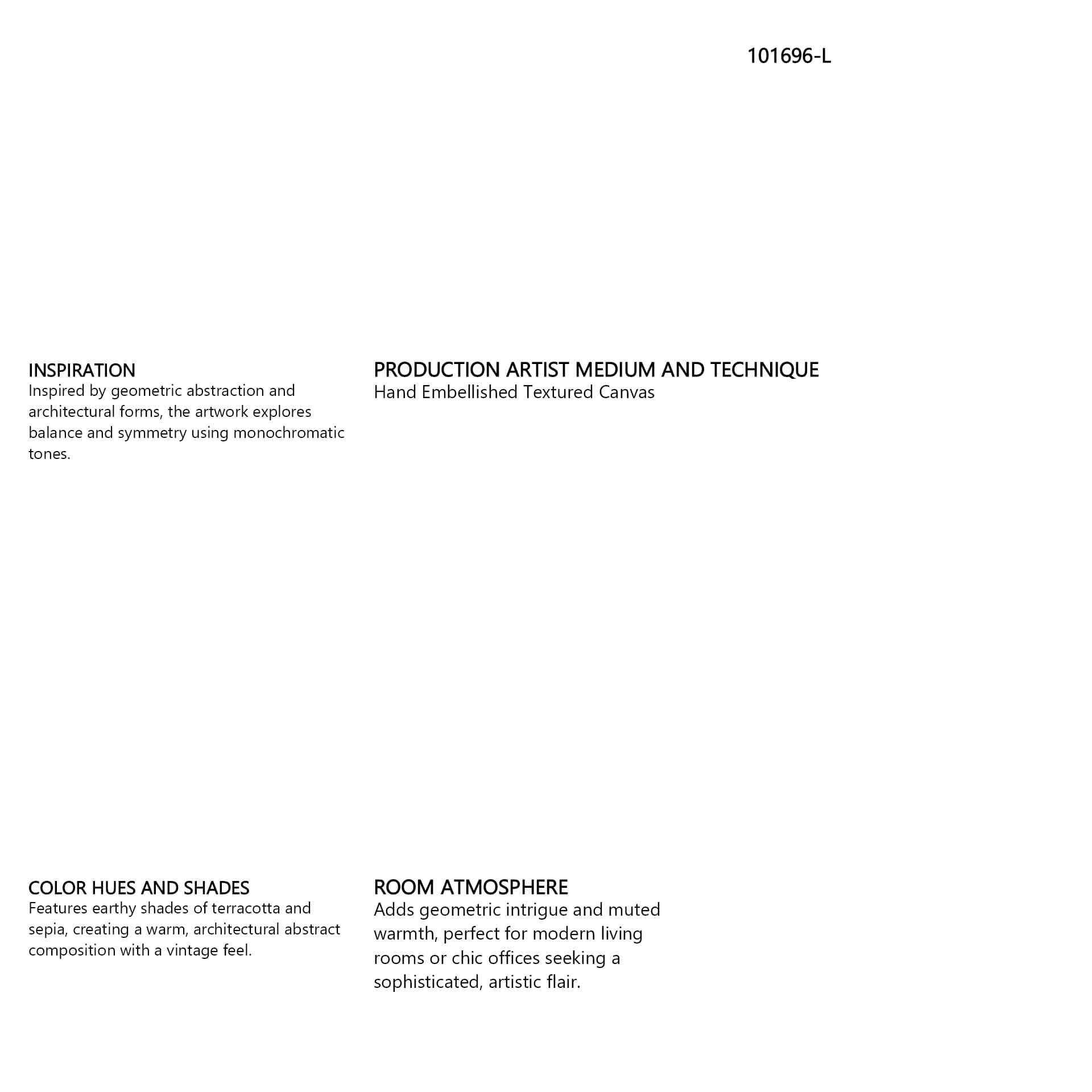 Labyrinth II Burnt Orange by Mercana Studio a Hand Embellished Textured Canvas — in a styled room