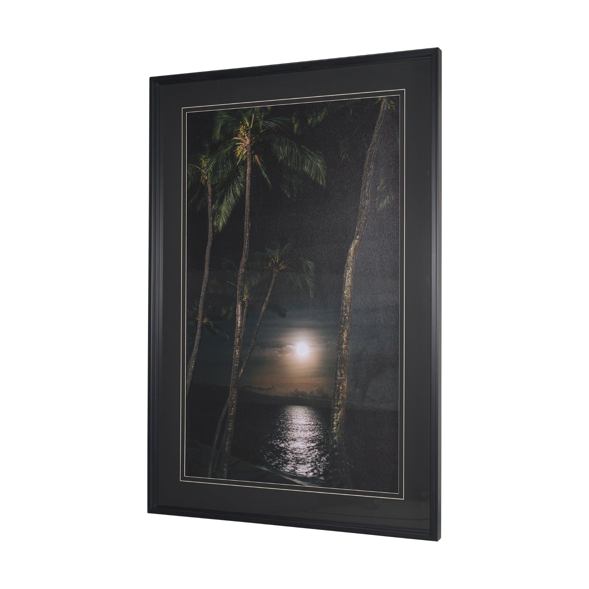 Maui Moonlight by Stefan and Audrey Hand-Embellished Textured Framed Photo Print Matted under Glass — product photograph