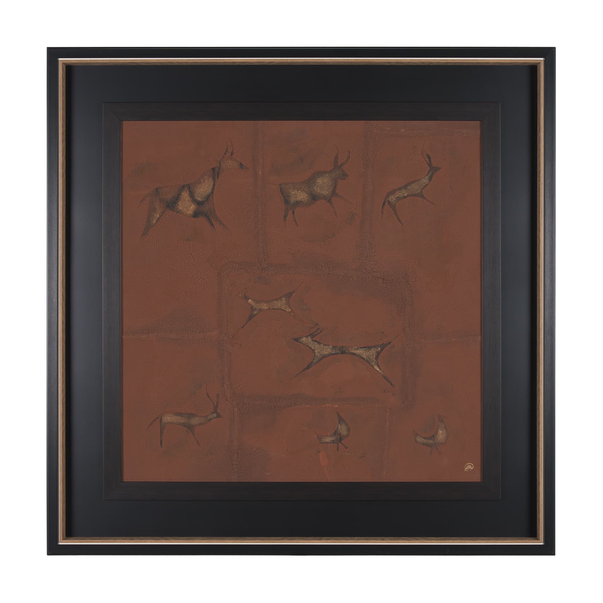 Stone Age II by Studio M a handmade Original Framed Artwork under Glass — product photograph