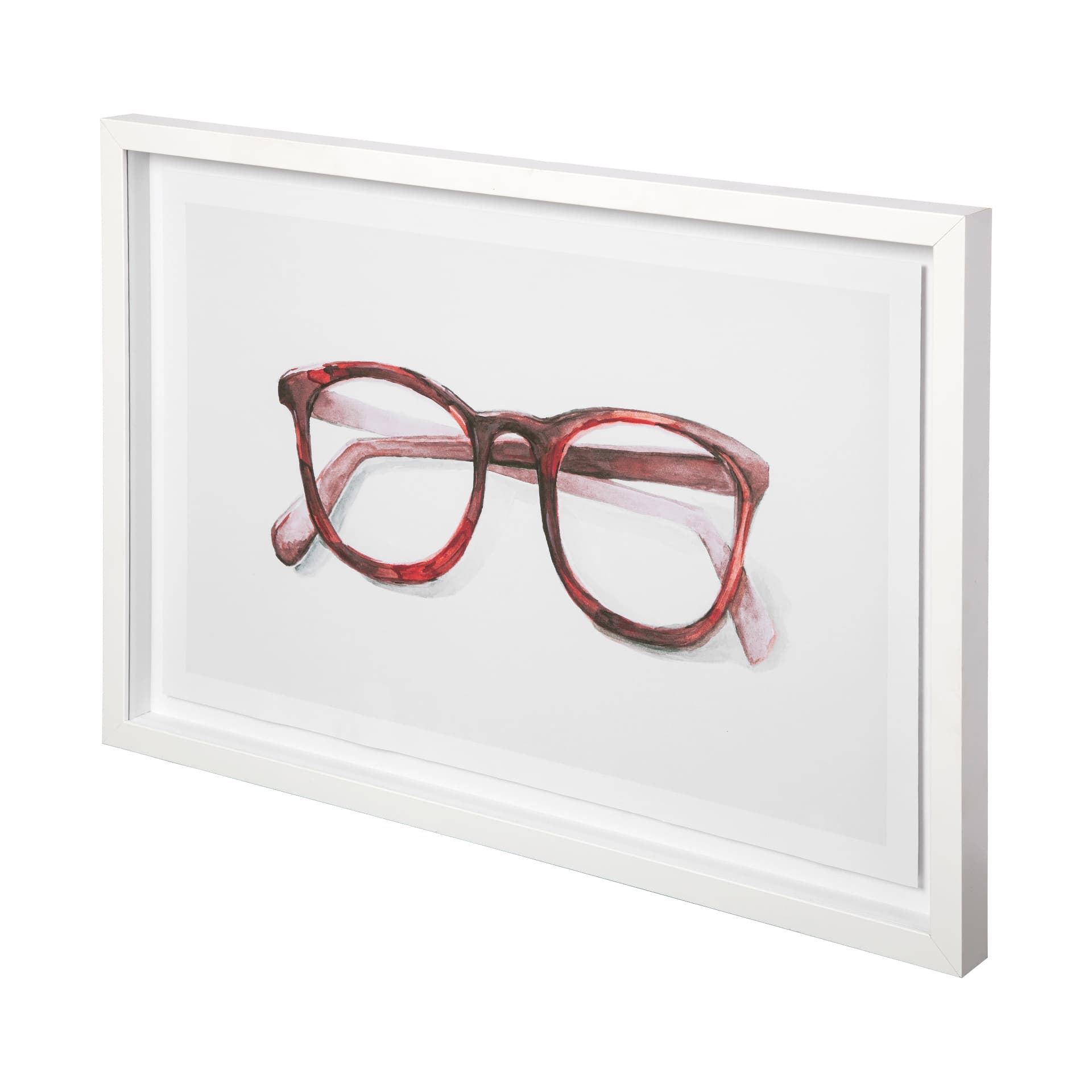 Glasses Red by Mercana Studio a Framed Art Print Matted under Glass — product photograph