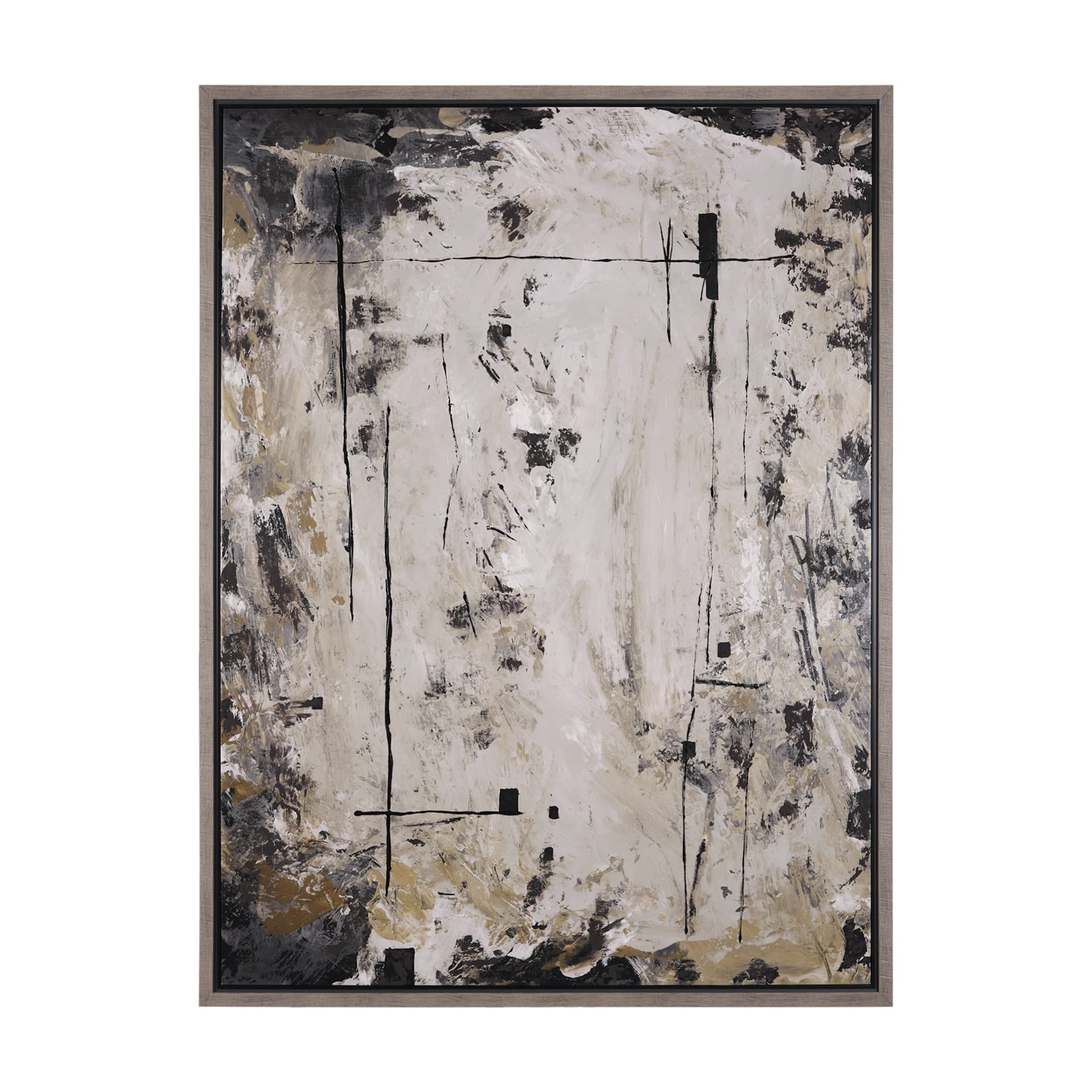 Clay I by Mercana Studio a Hand Embellished Textured Framed Canvas — product photograph