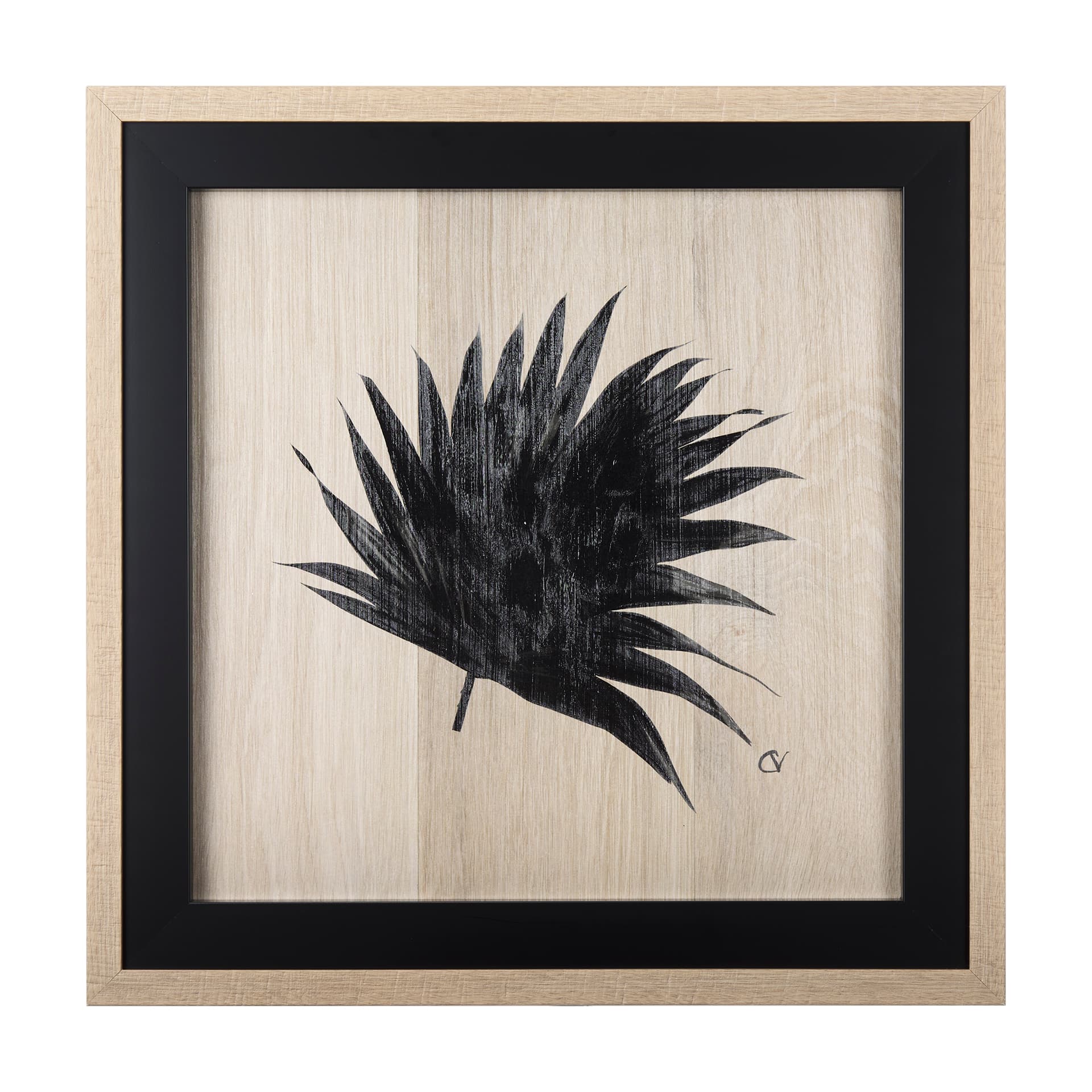 Tropican Leave II by Mercana Studio a Hand Embellished Textured Framed Art Print — product photograph