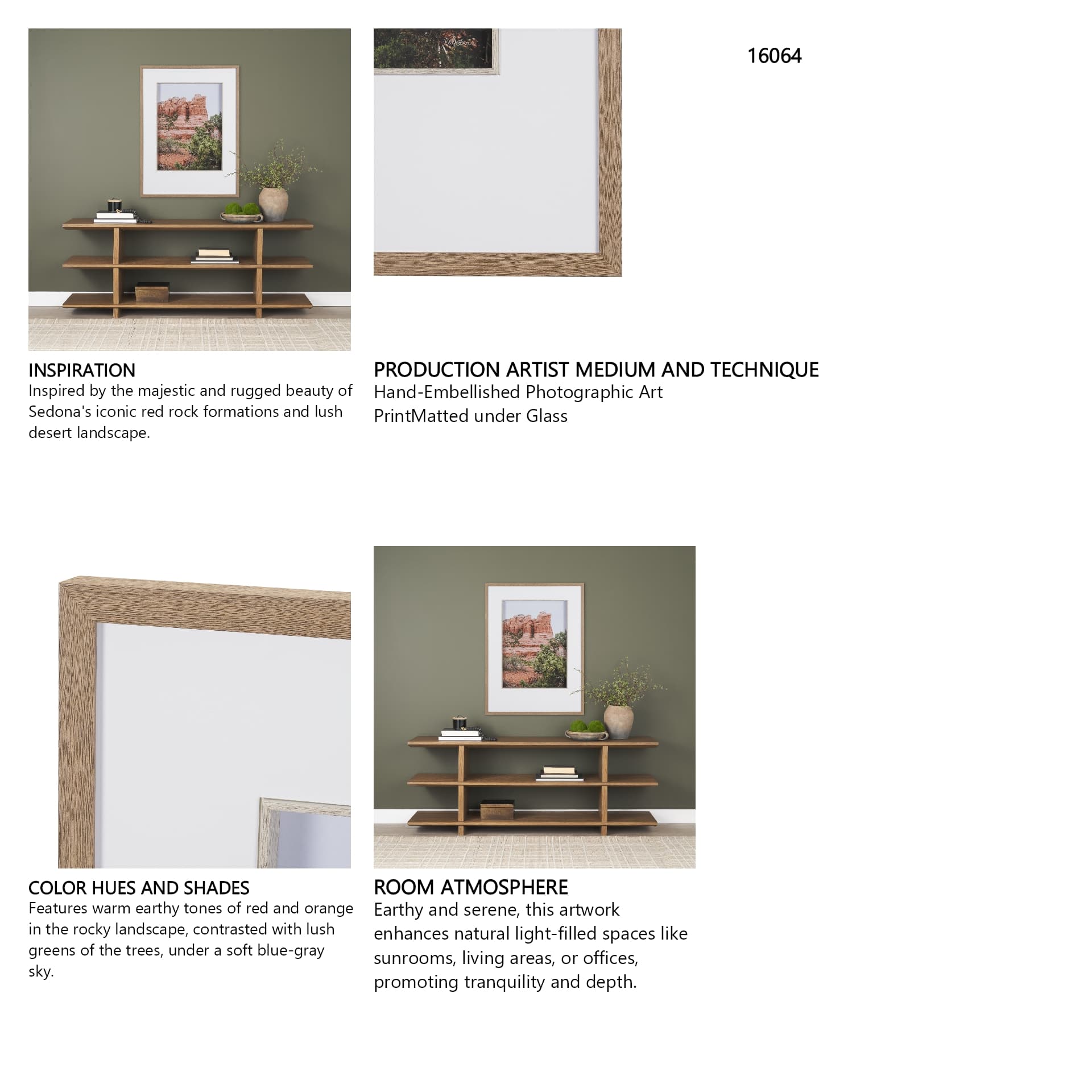 Sandstone Layers by Kelly Frere FramedPhoto Print Matted under Glass — in a styled room
