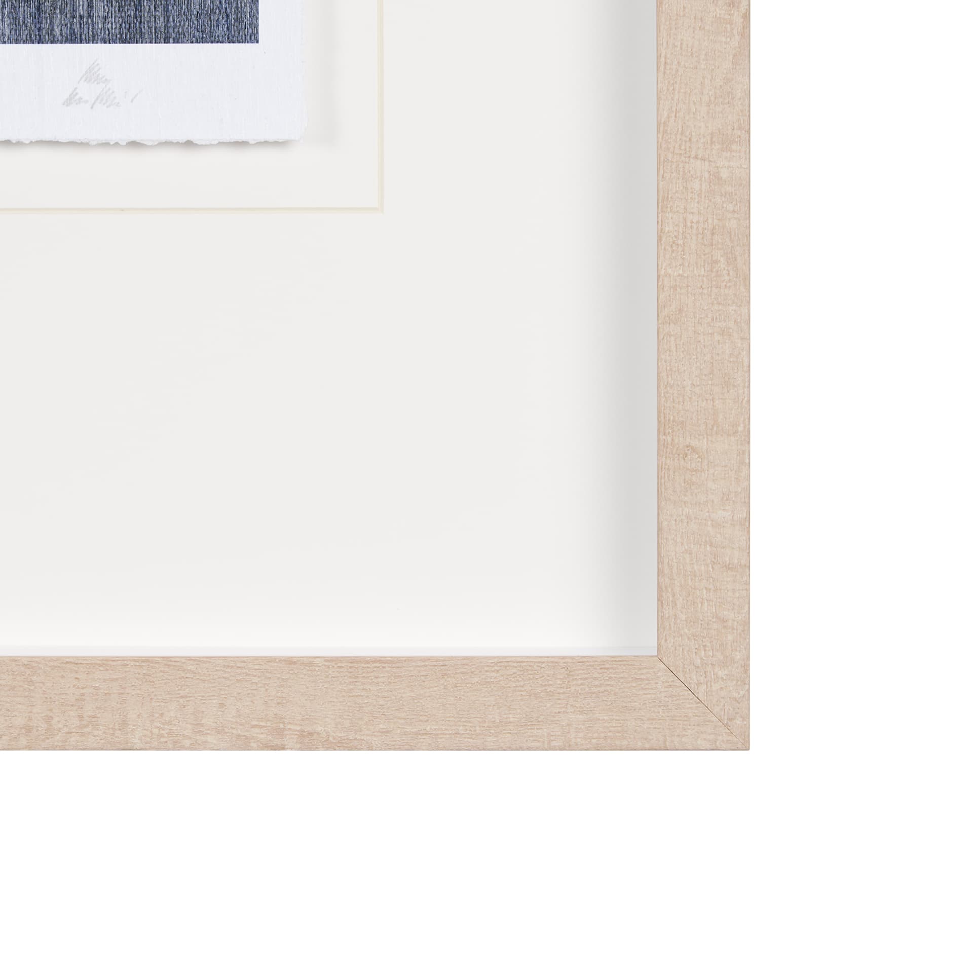 Blue Tapestry I by Mercana Studio a Hand Embelished Textured Framed Art Print Matted under Glass — product photograph