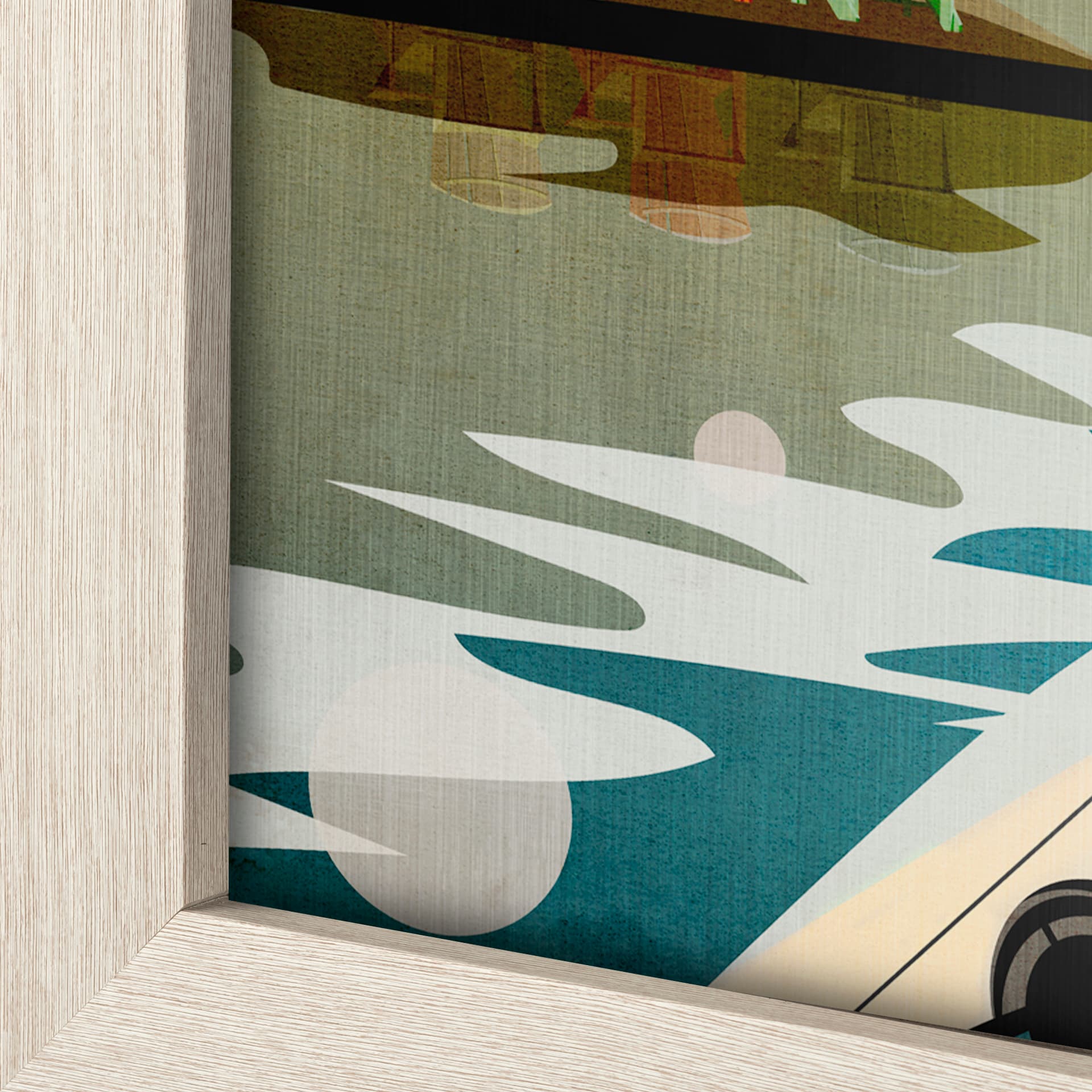 Muskoka Go Canada (L) by Mercana Studio a Hand Embellished Decograph Framed Art Print — product photograph