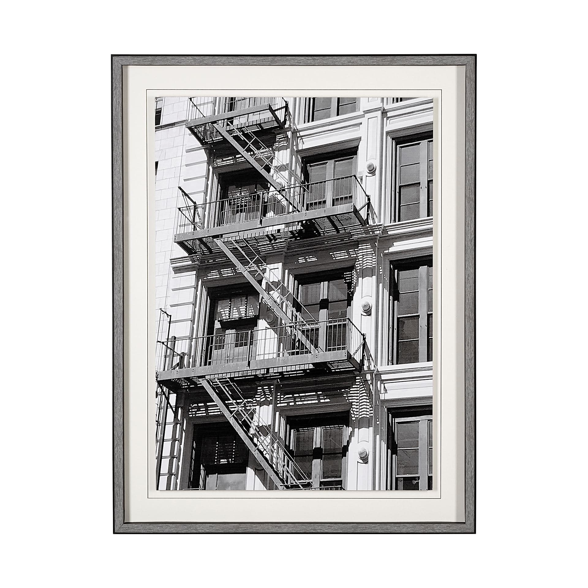 New York Fire Escape by Susan Vizary Photoy Hand Embelished Framed Photo Art Print Matted under Glas — product photograph