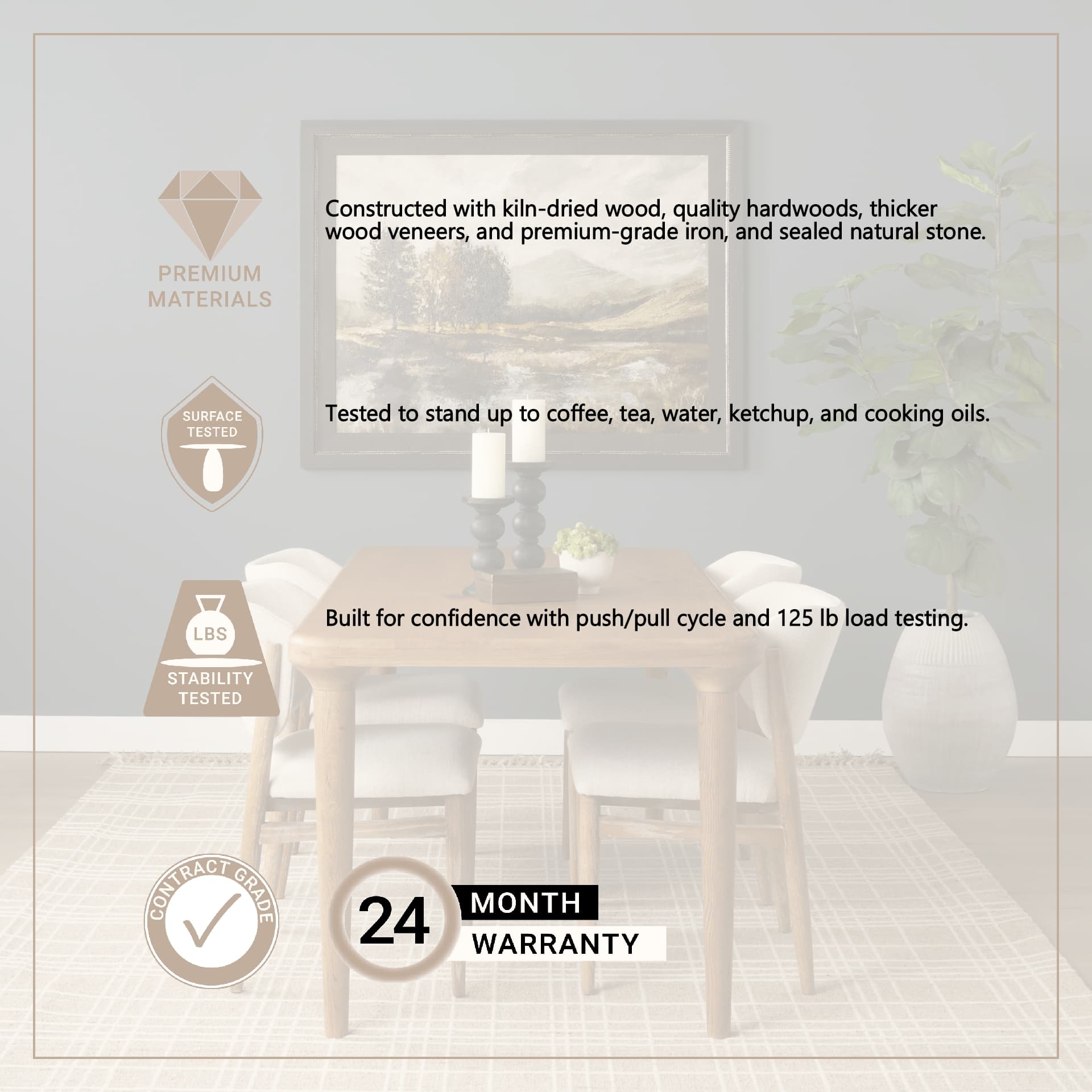 Suvan 72"L x 36"W Rectangular Dining Table | Modern | Light Brown Wood | Seats 6 — product photograph