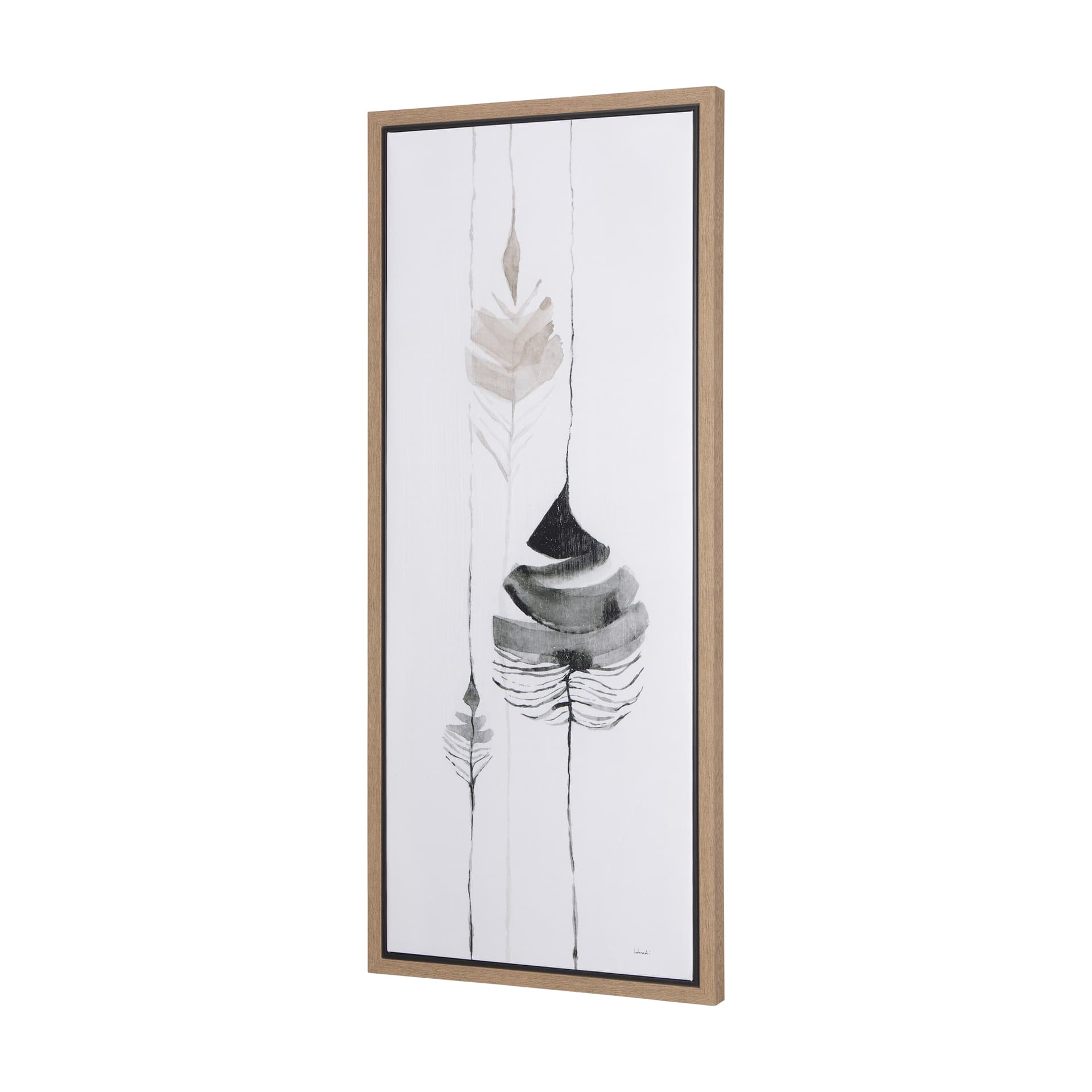 Rain of Leaf I by Mercana Studio a Hand Embellished Textured Framed Canvas — product photograph