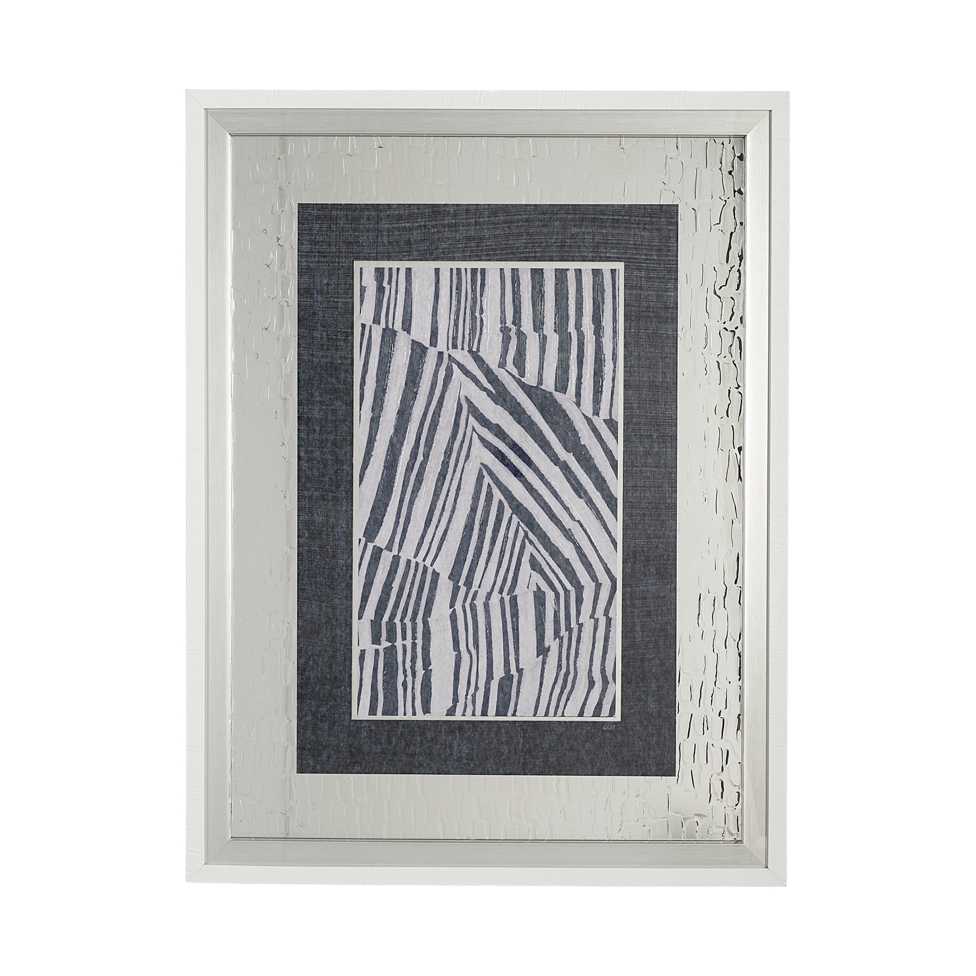 Corduroy I by Alarm a Hand Embellished Textured Framed Art Print Matted under Glass — product photograph