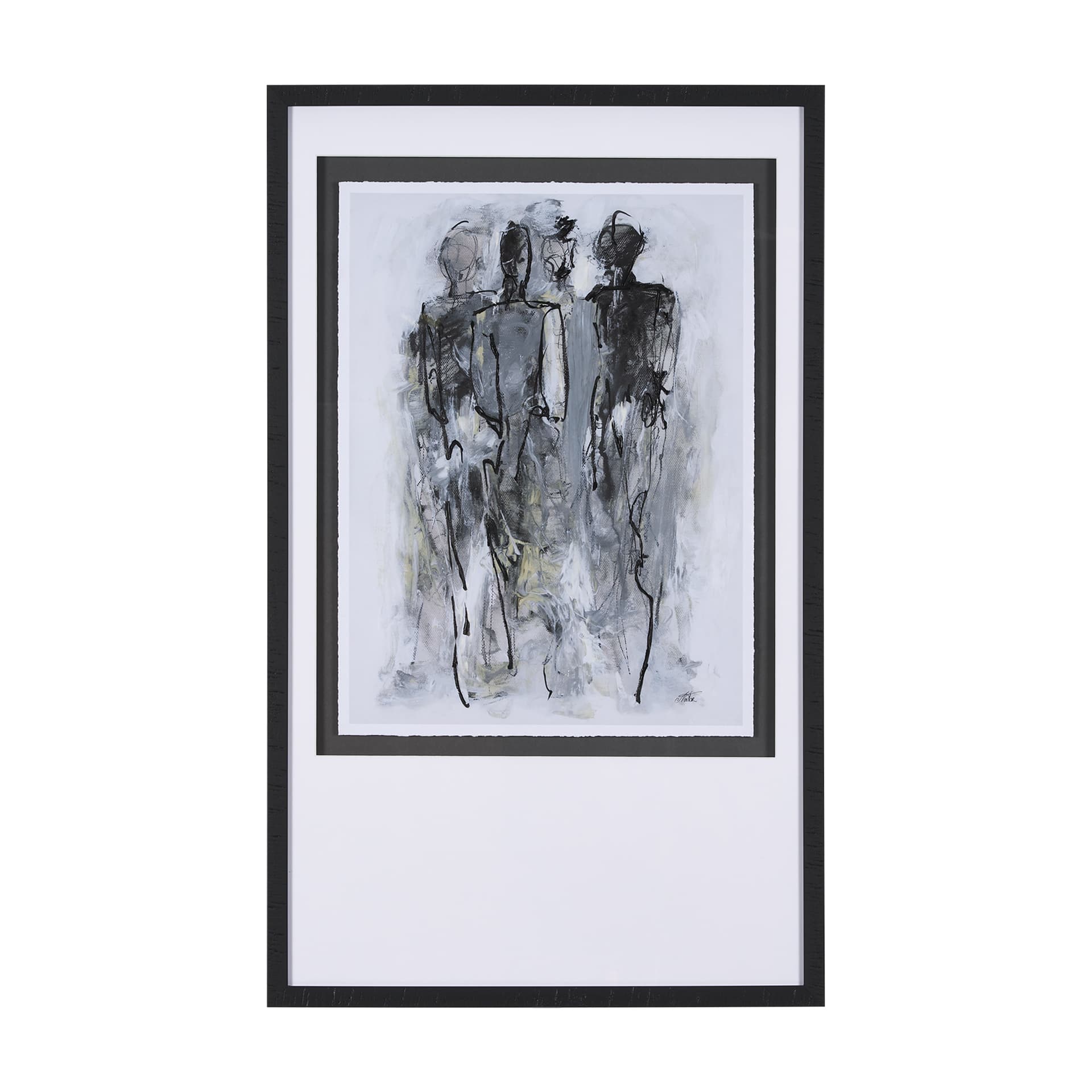 Gathering II by Mercana Studio a Hand Embellished Textured Framed Art Print Matted under Glass — product photograph