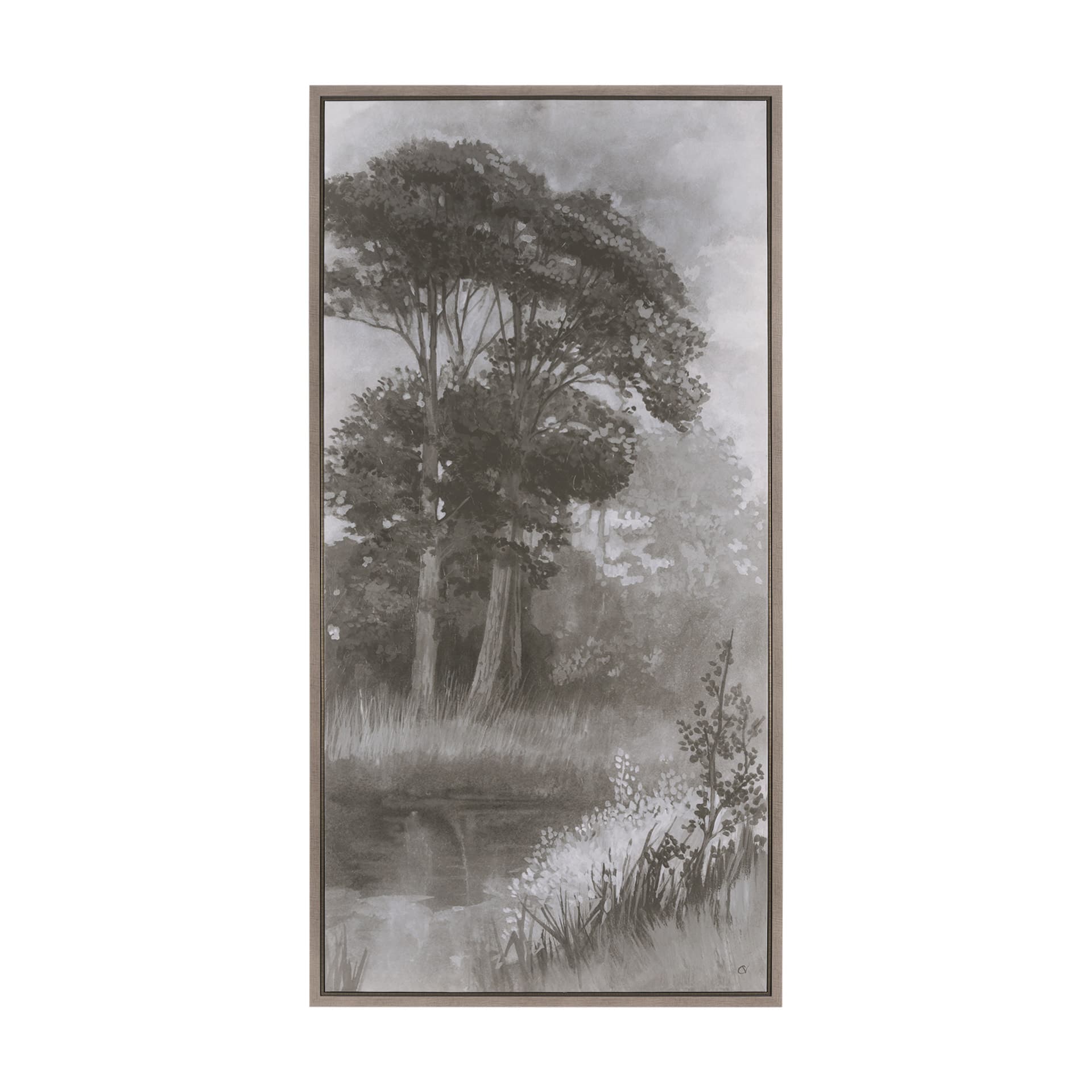 Forest Morning I by Mercana Studio a Hand Embellished Textured Framed Canvas — product photograph