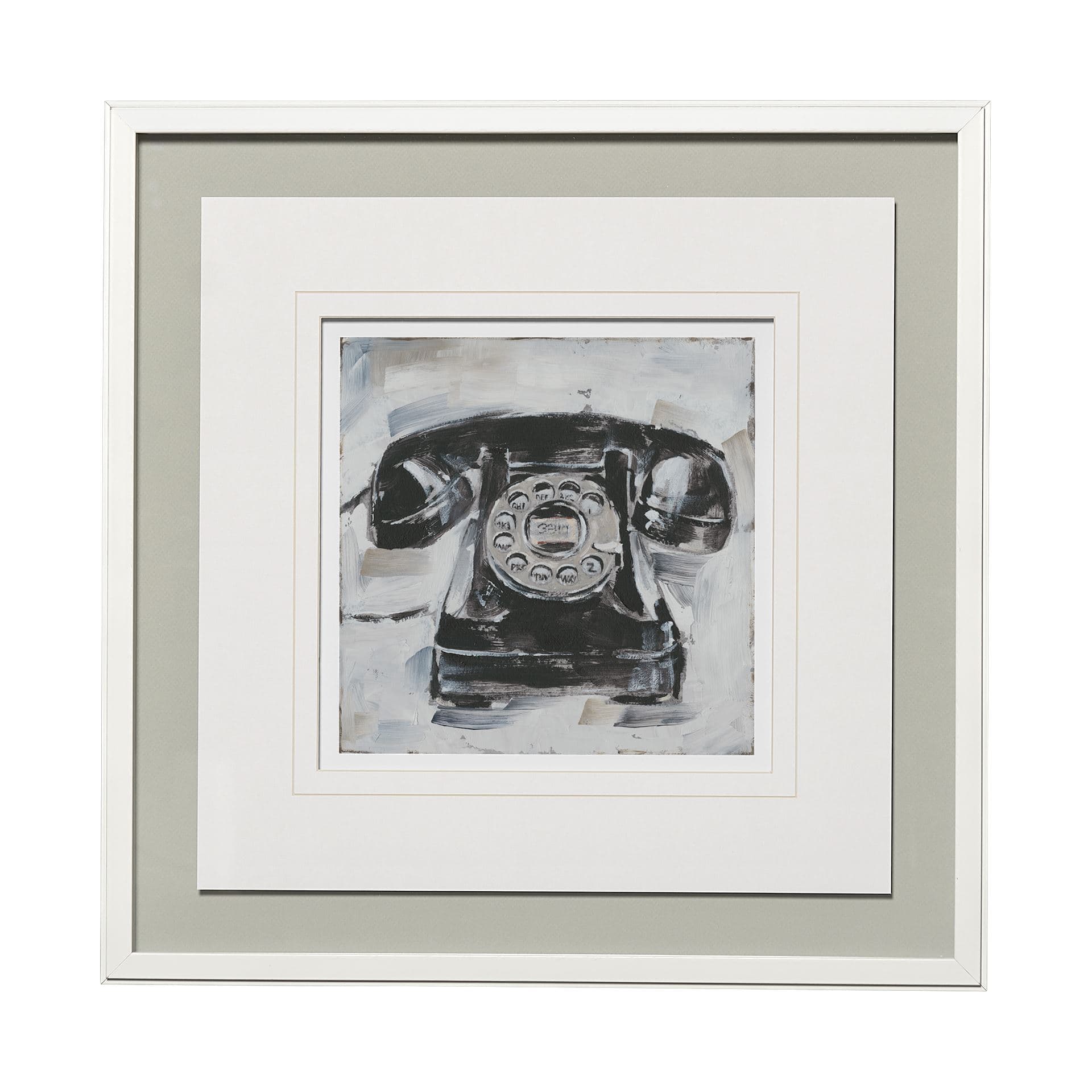 Retro Phone I by Ethan Harper a Framed Art Print Matted under Glass — product photograph