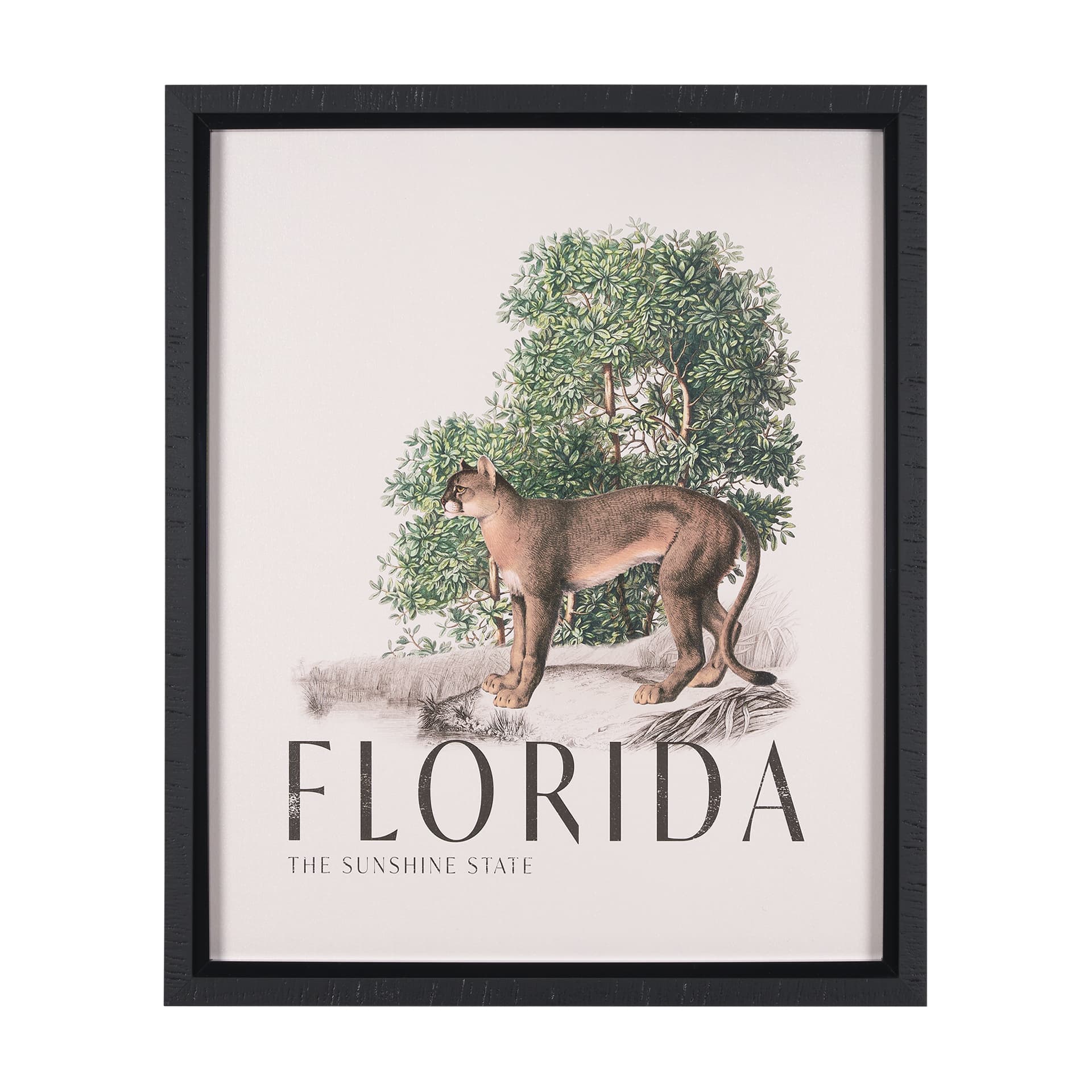 Travel Guide - Florida by Vintage Collection a Hand Embellished Textured Framed Art Print — product photograph
