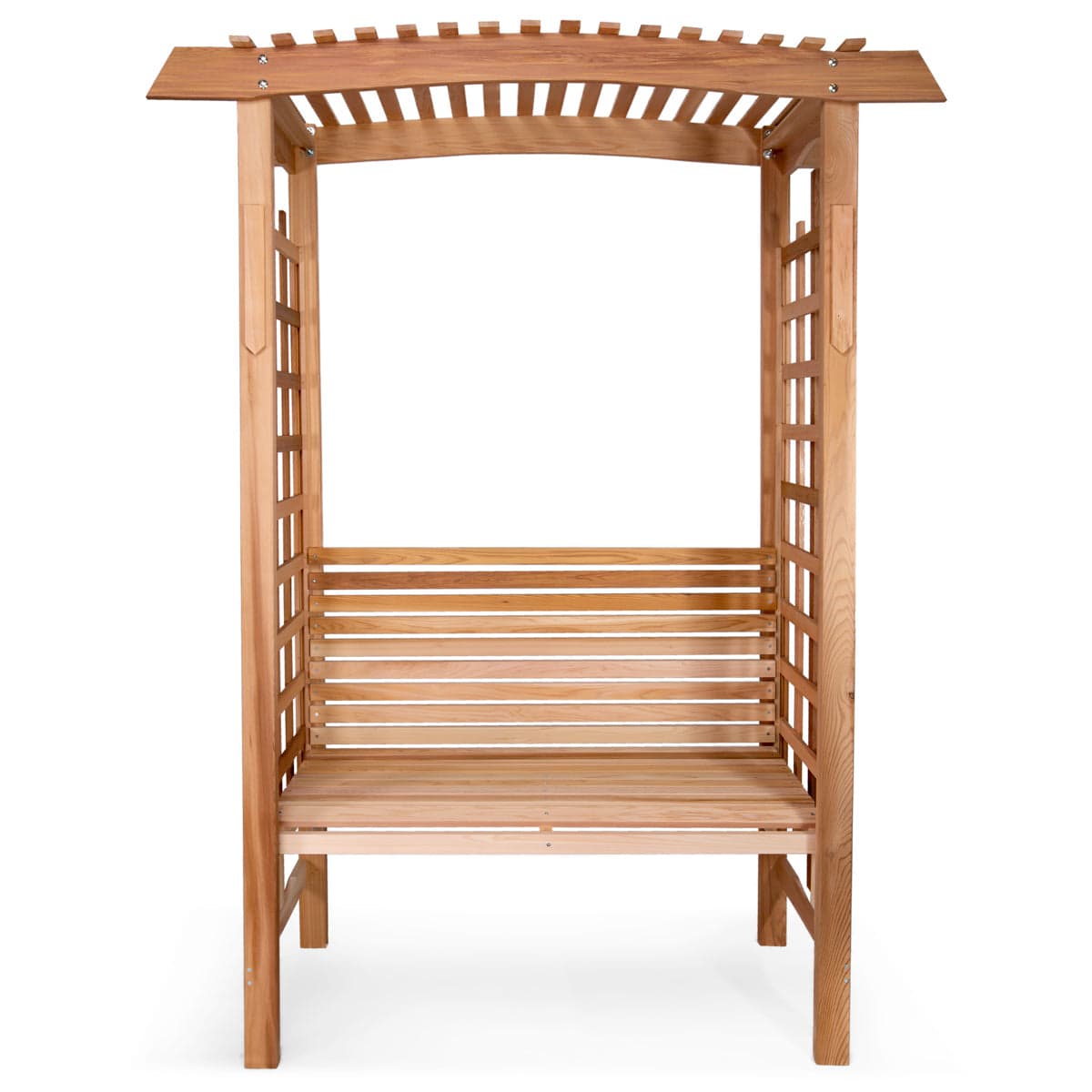 5-Ft Cedar Garden Arbor with Bench Seat — product photograph