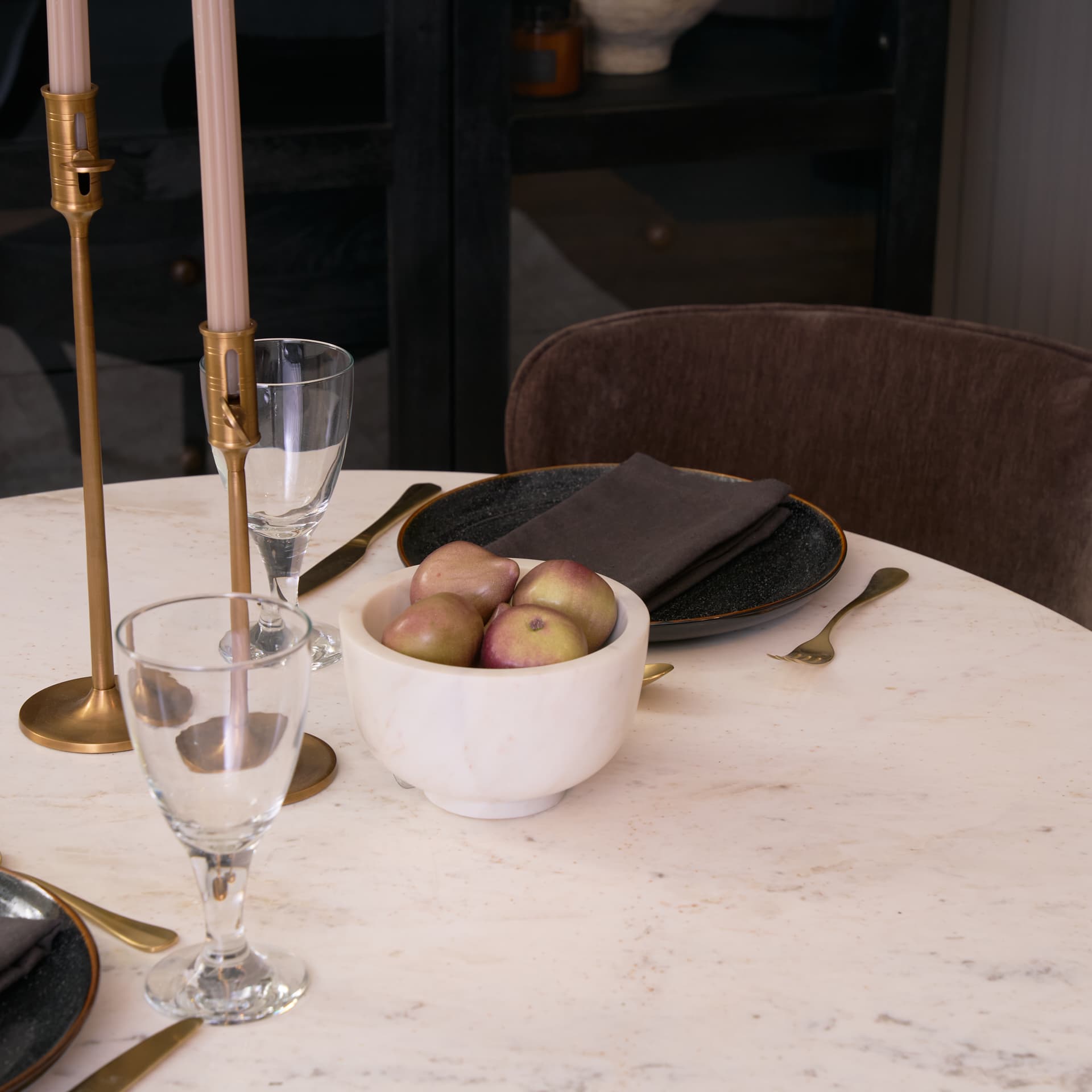 Katora Small Premium Solid White Marble Bowl — product photograph