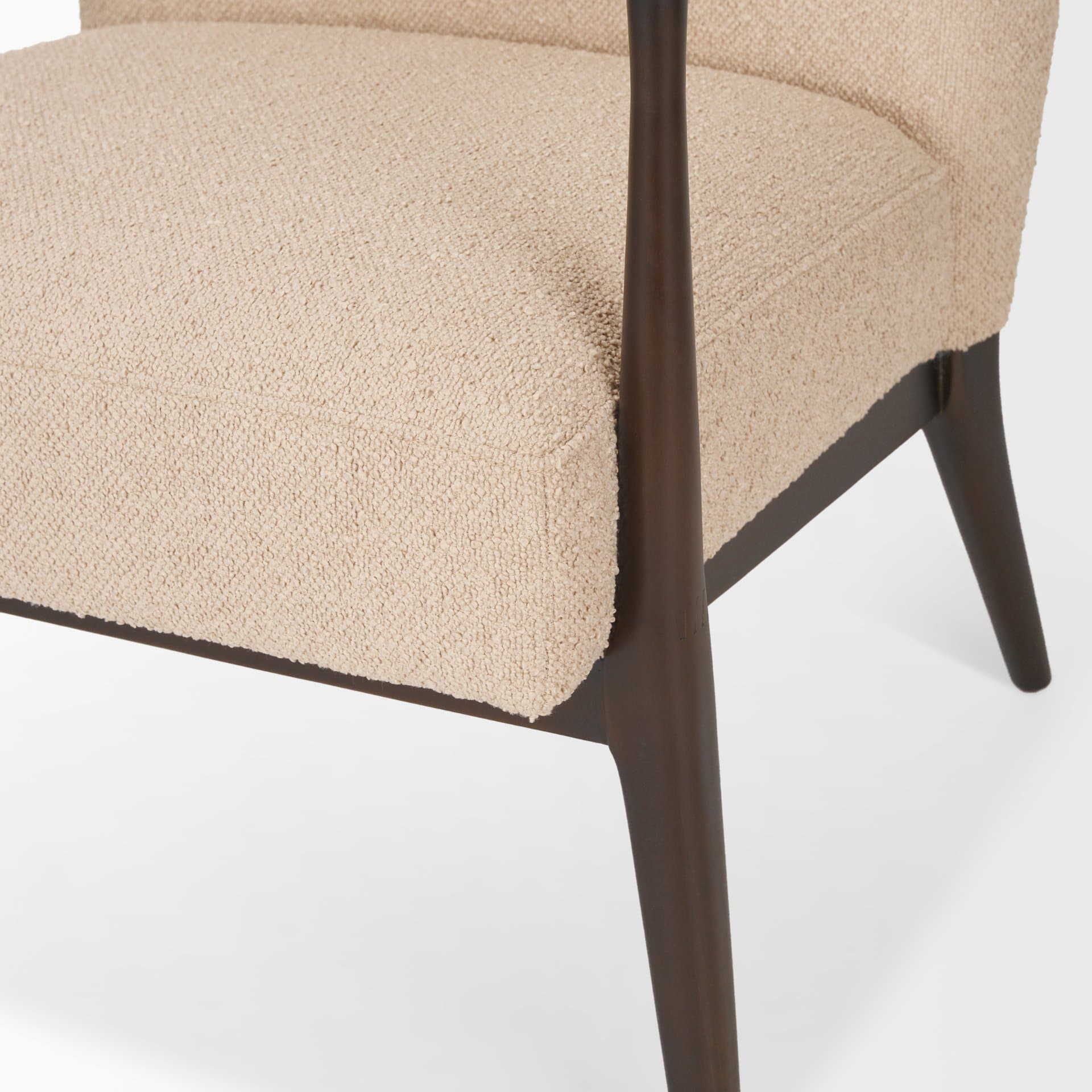 Argent Beige Boucle Accent Chair — product photograph