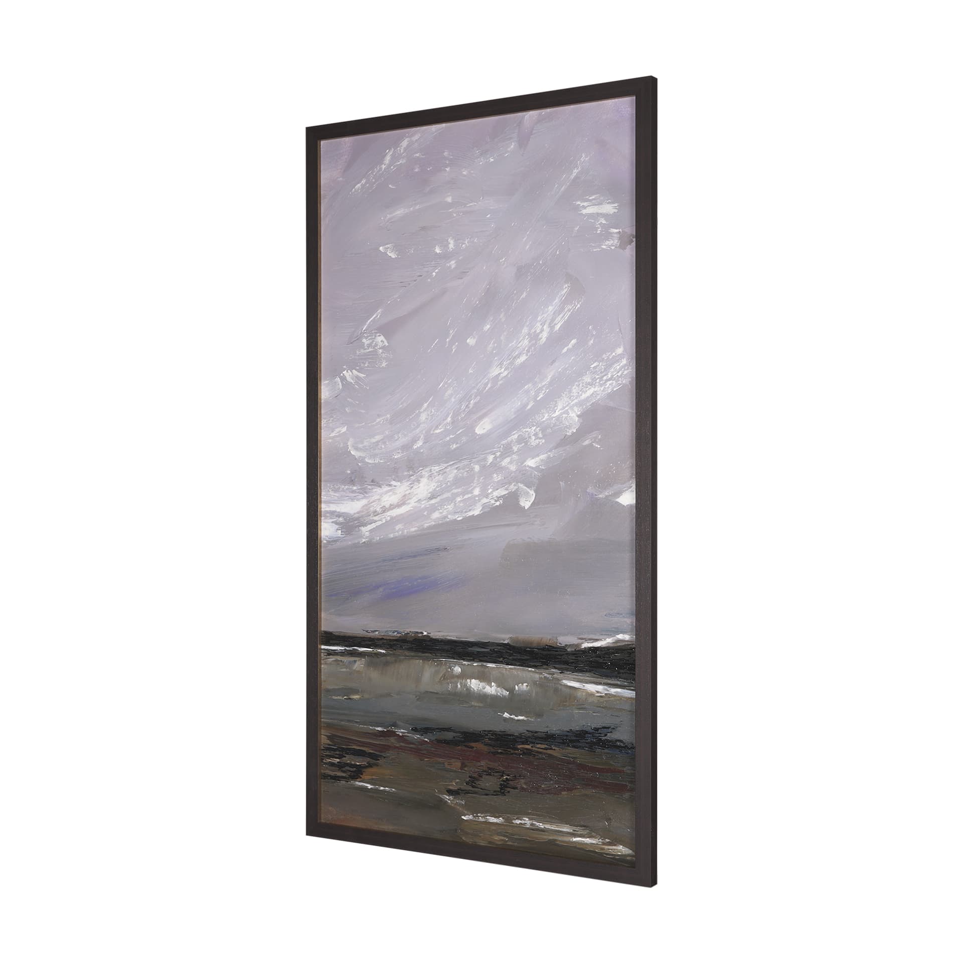 Grey Day II by Mercana Studio a Hand Embellished Textured Framed Canvas — product photograph