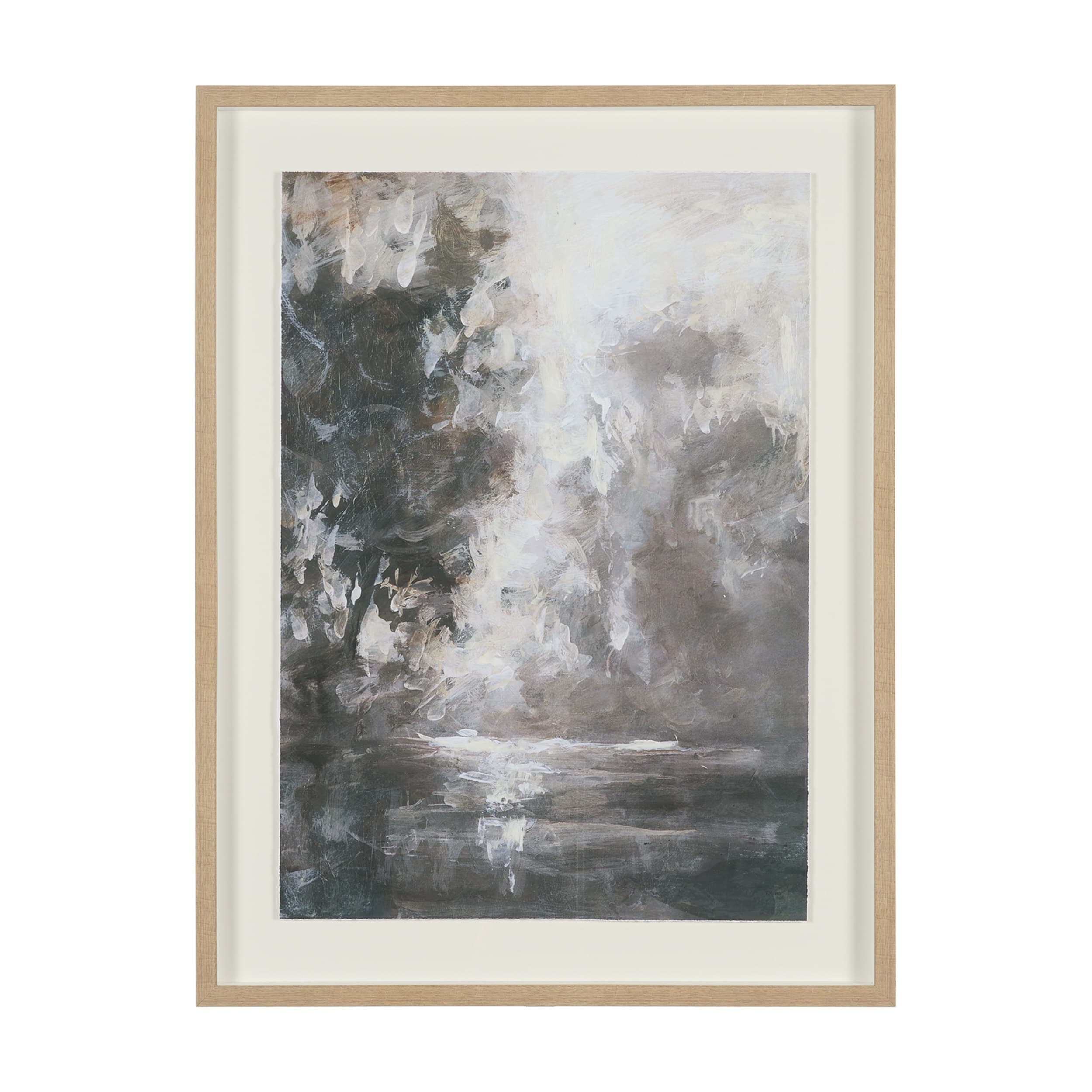 Forest Whispers II by Mercana Studio Hand-Embellished Textured Framed Artwork Matted under Glass — product photograph
