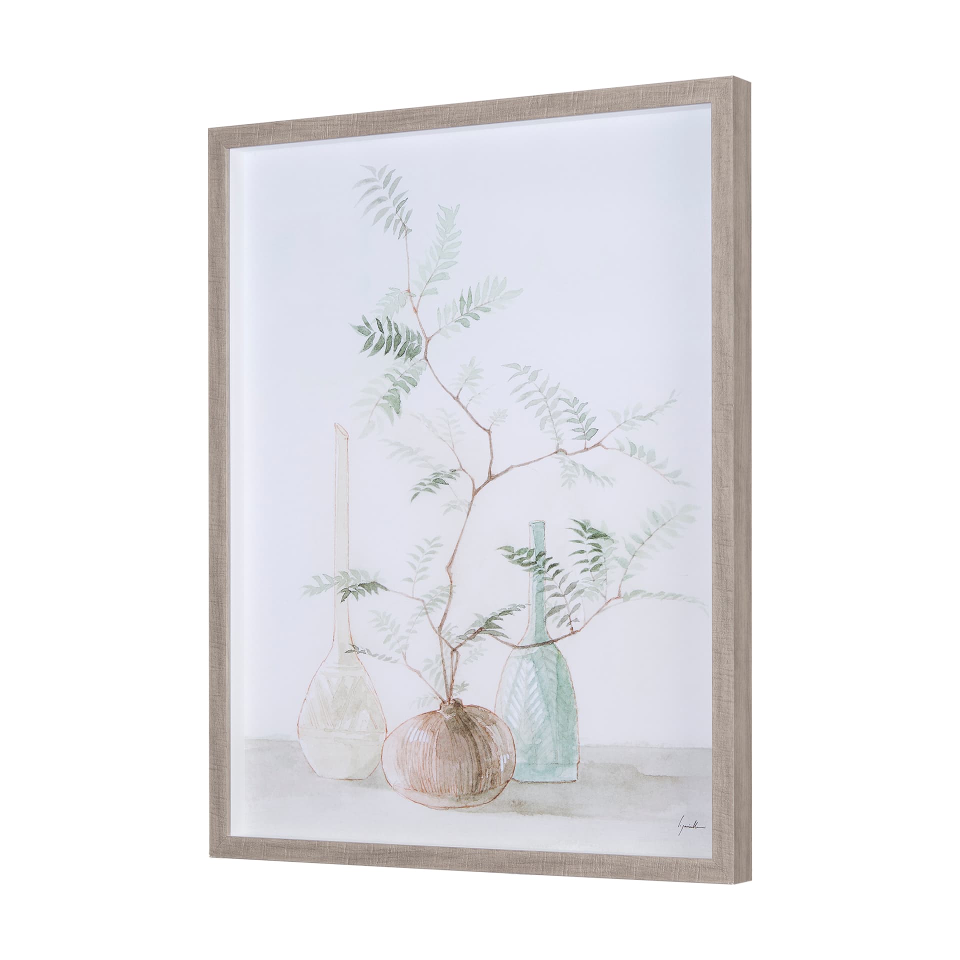 Boho BranchesI by Mercana Studio a Hand Embellished Textured Framed Art Print Matted under Glass — product photograph