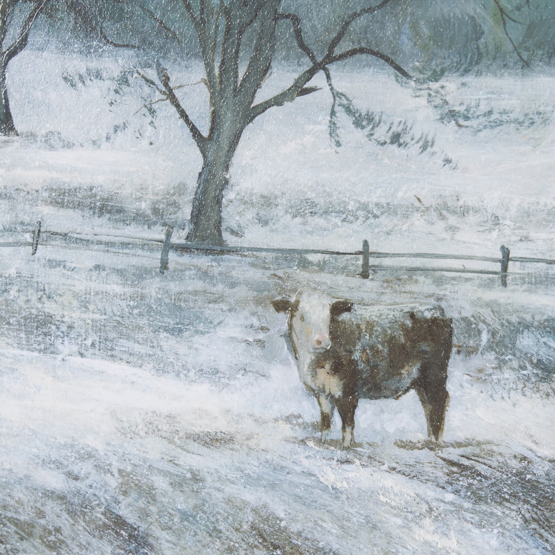 Winter On The Farm III by Mercana Studio a Hand Embellished Framed Art Print — product photograph