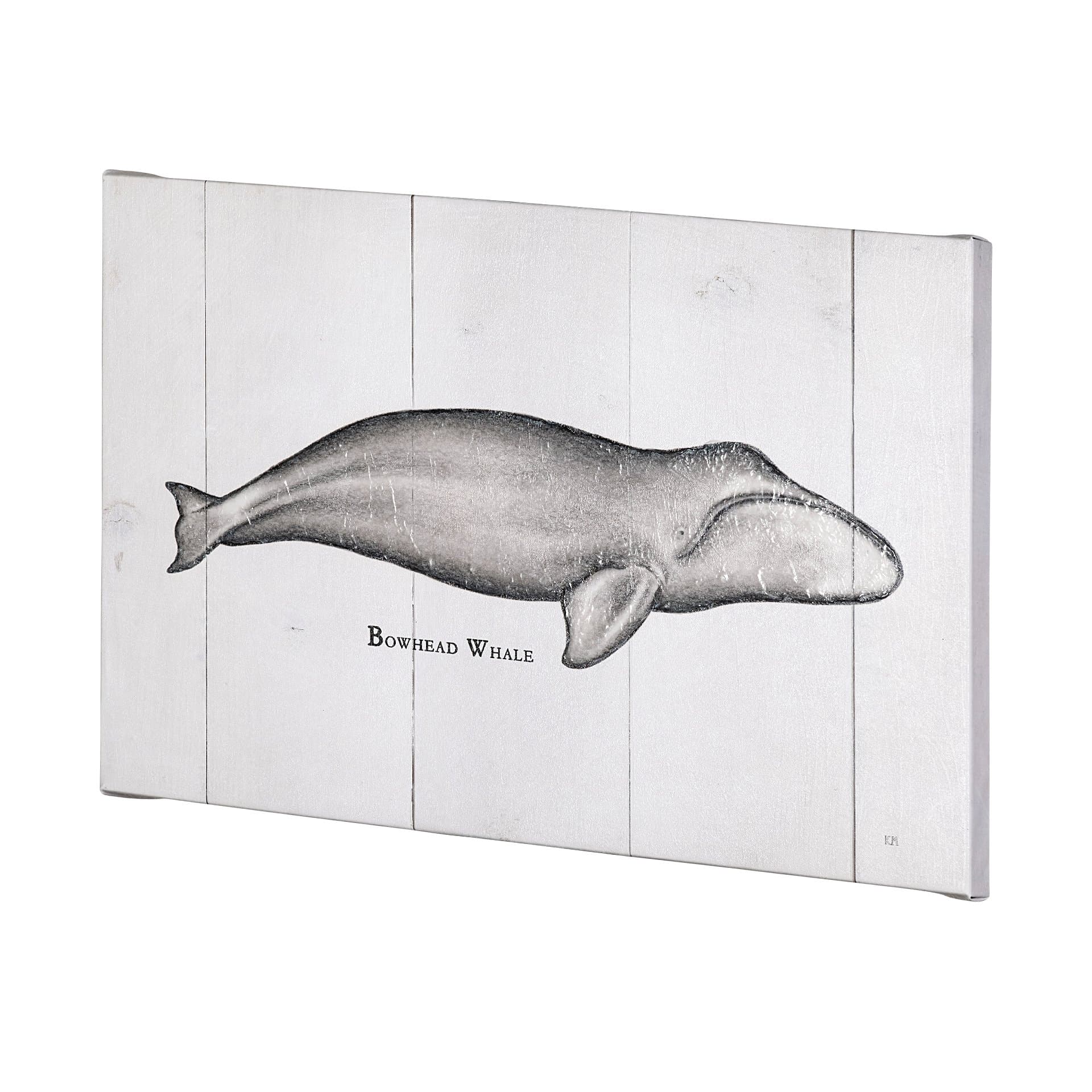 Bowhead Whale by Mercana Studio a Hand Embellished Textured Canvas — product photograph
