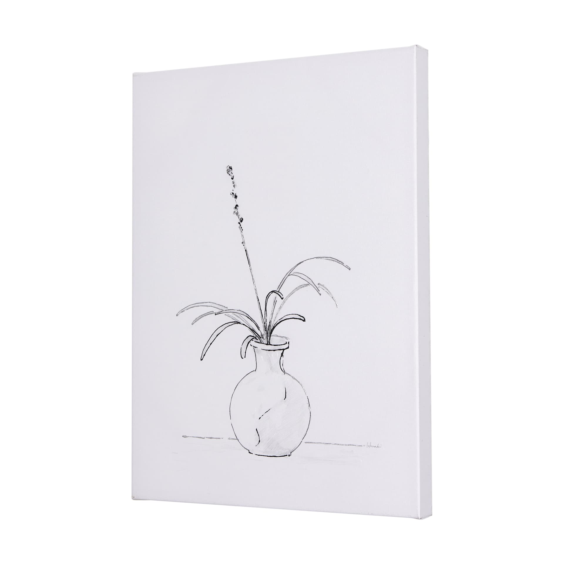 Ikebana Light I by Mercana Studio a Hand Embellished Textured Canvas — product photograph