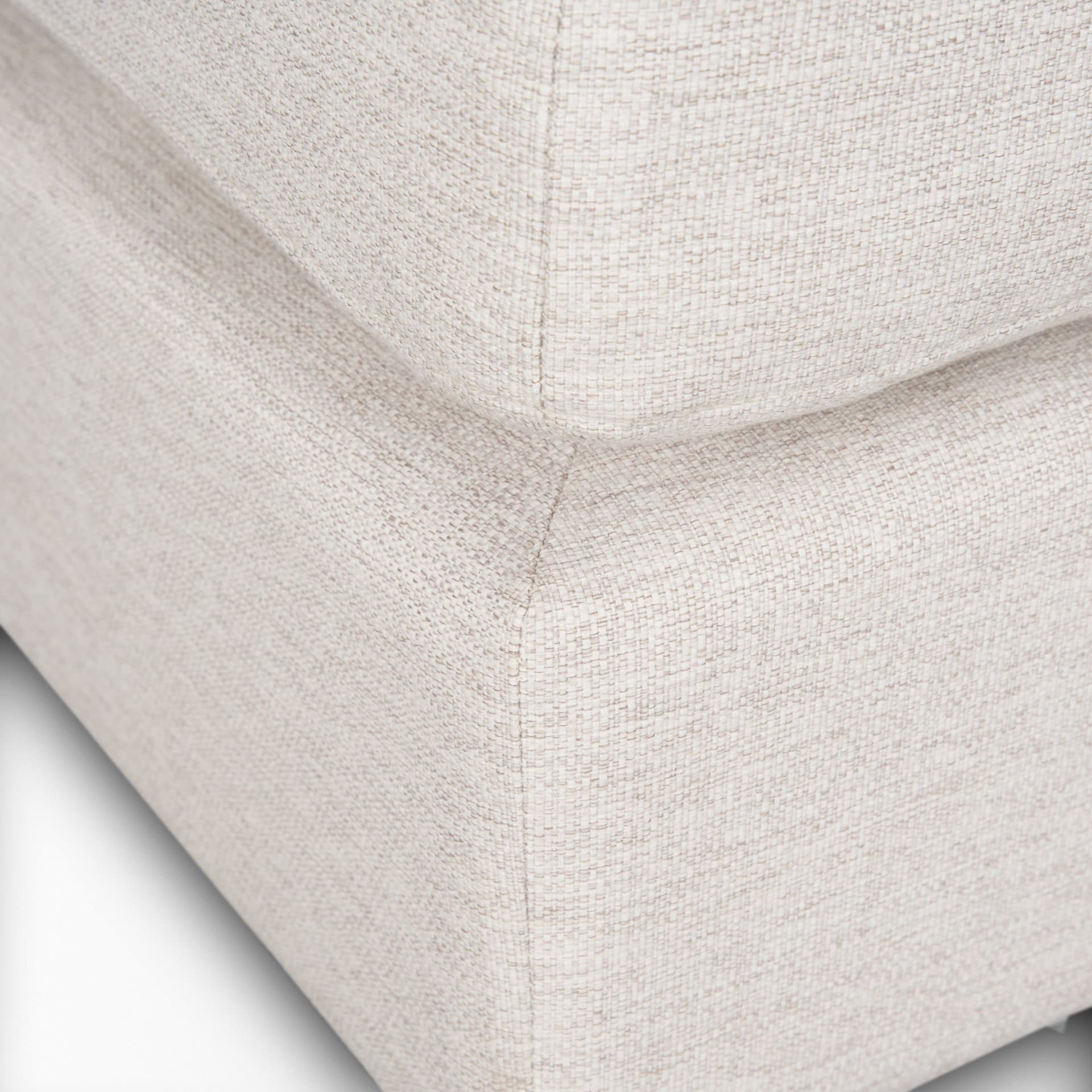 Halston Large Ottoman Oatmeal Performance Fabric — product photograph