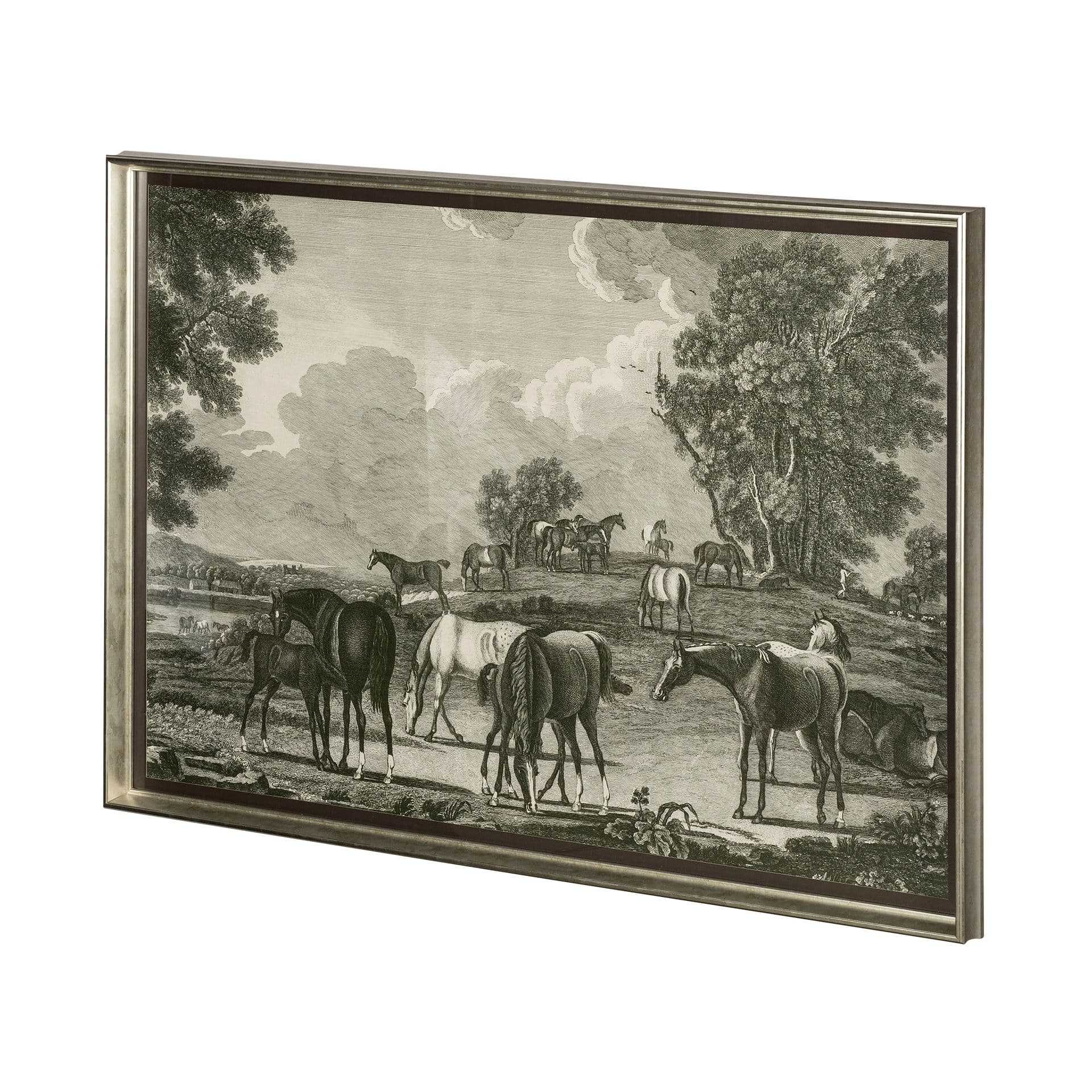 Equestrian Scenes I by Vision Studio a Hand Embellished Textured Framed Art Print Matted under Glass — product photograph