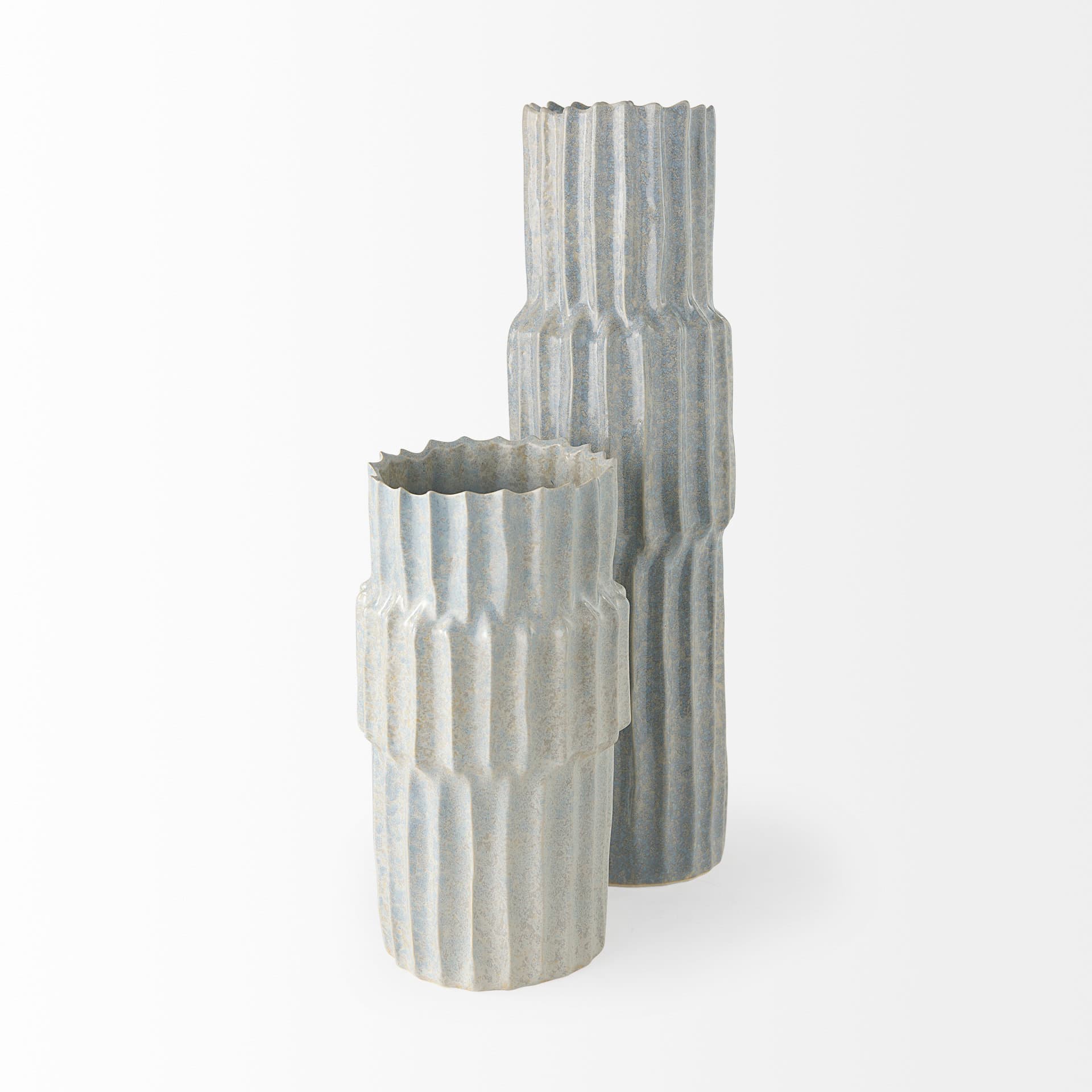 Cardon 23.0H Gray Ceramic Vase — product photograph
