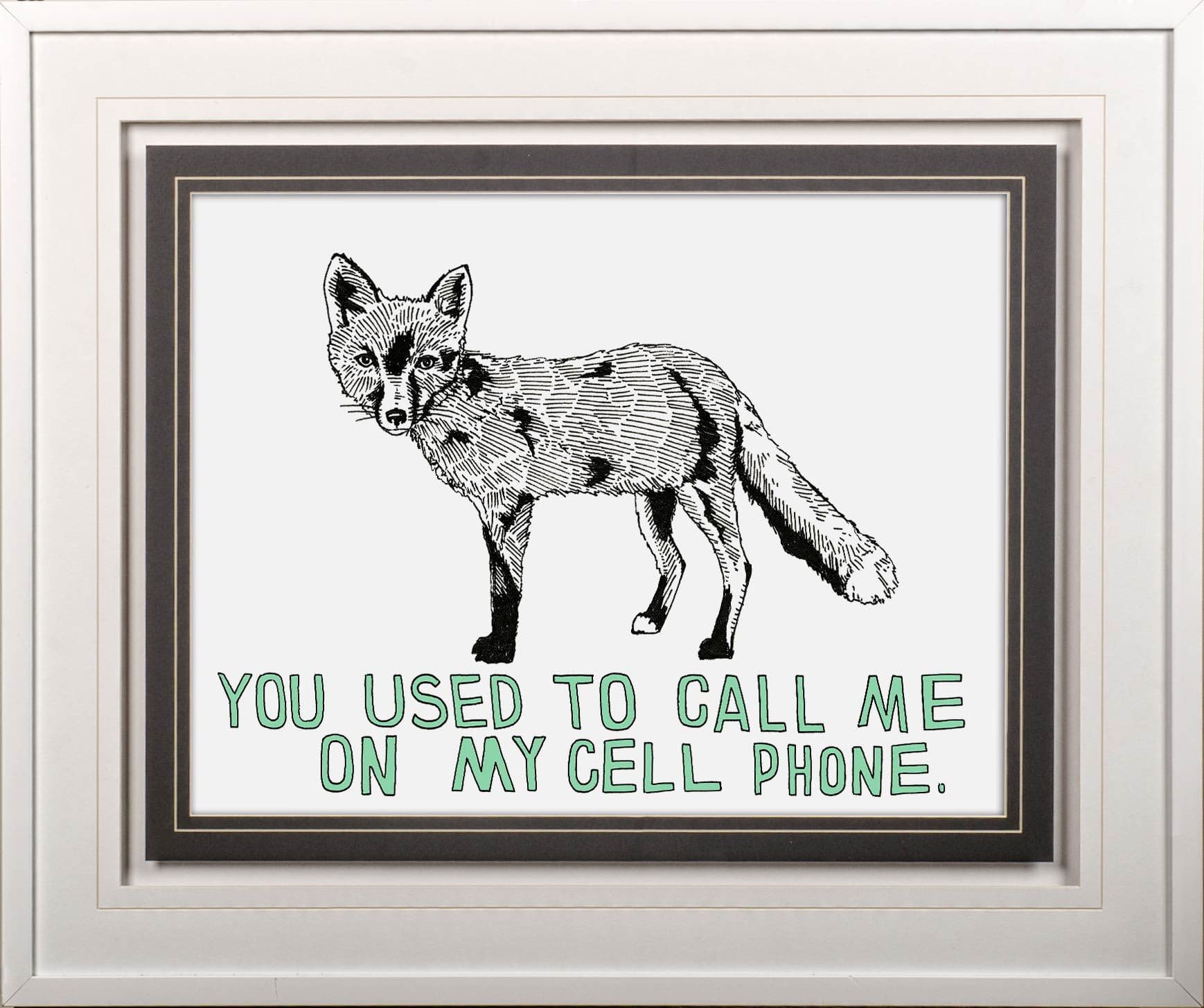 Fox by Marie, Natasha a Framed Art Print Matted under Glass — product photograph