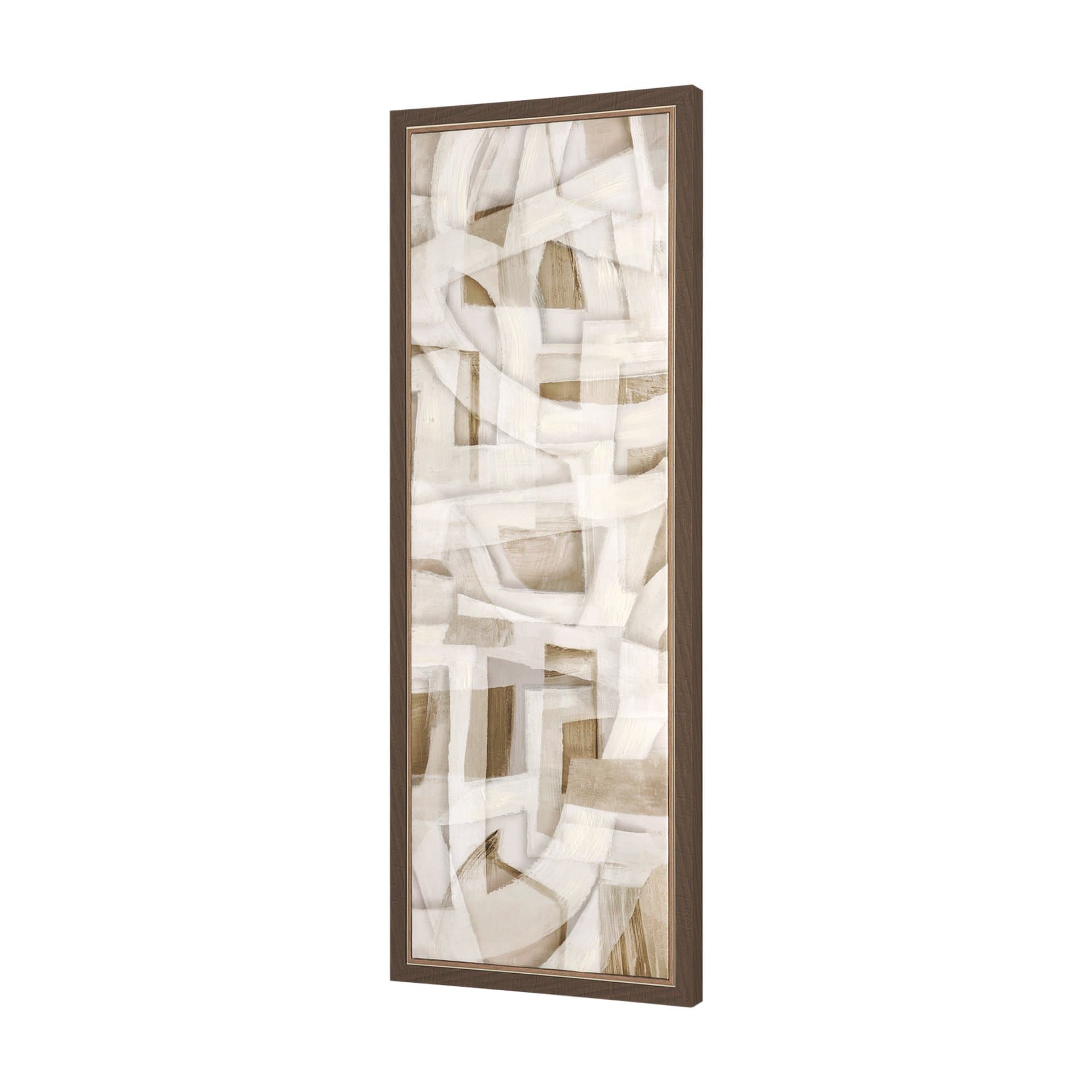Neutral Forms I by Hannah Dawson Hand-Embellished Textured Framed Canvas Artwork — product photograph