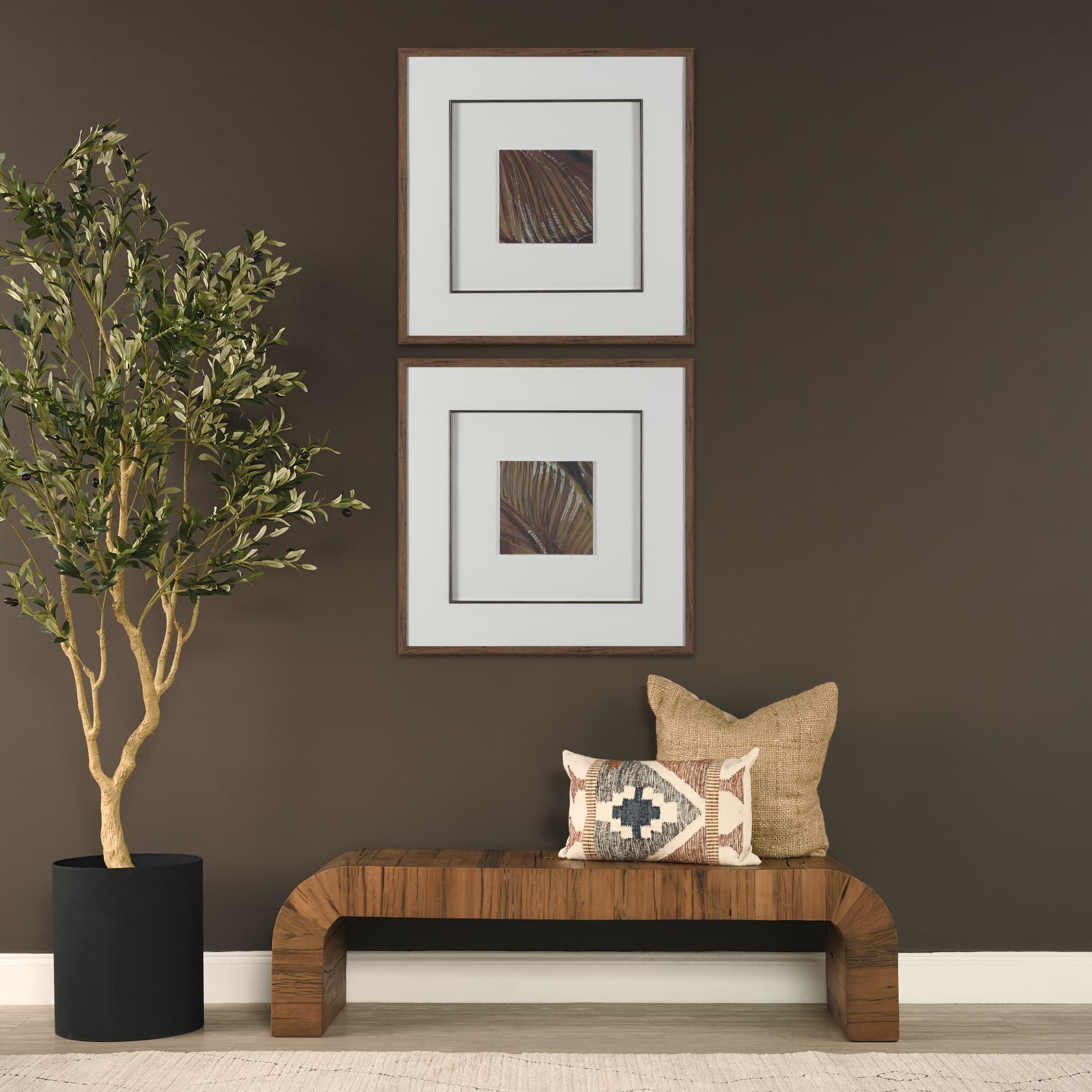 Patterned Silence I by Mercana Studio Hand Embelished Framed Artwork Matted under Glass — product photograph
