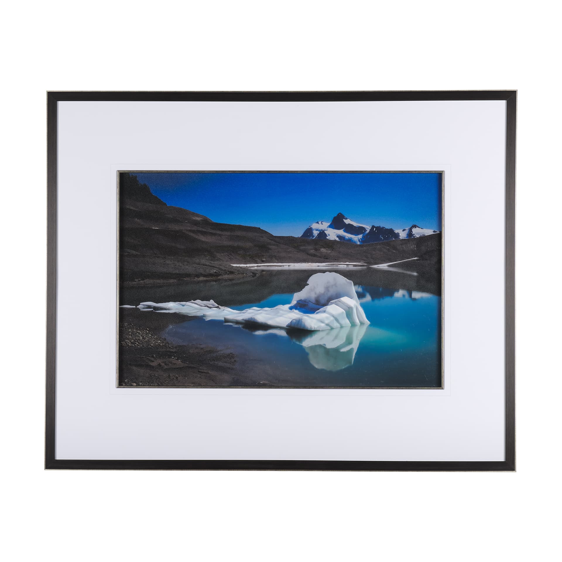 Mountain Top Thaw by Chad Mackay a Hand Embellished Textured Framed Photo Art Print Matted under Gla — product photograph