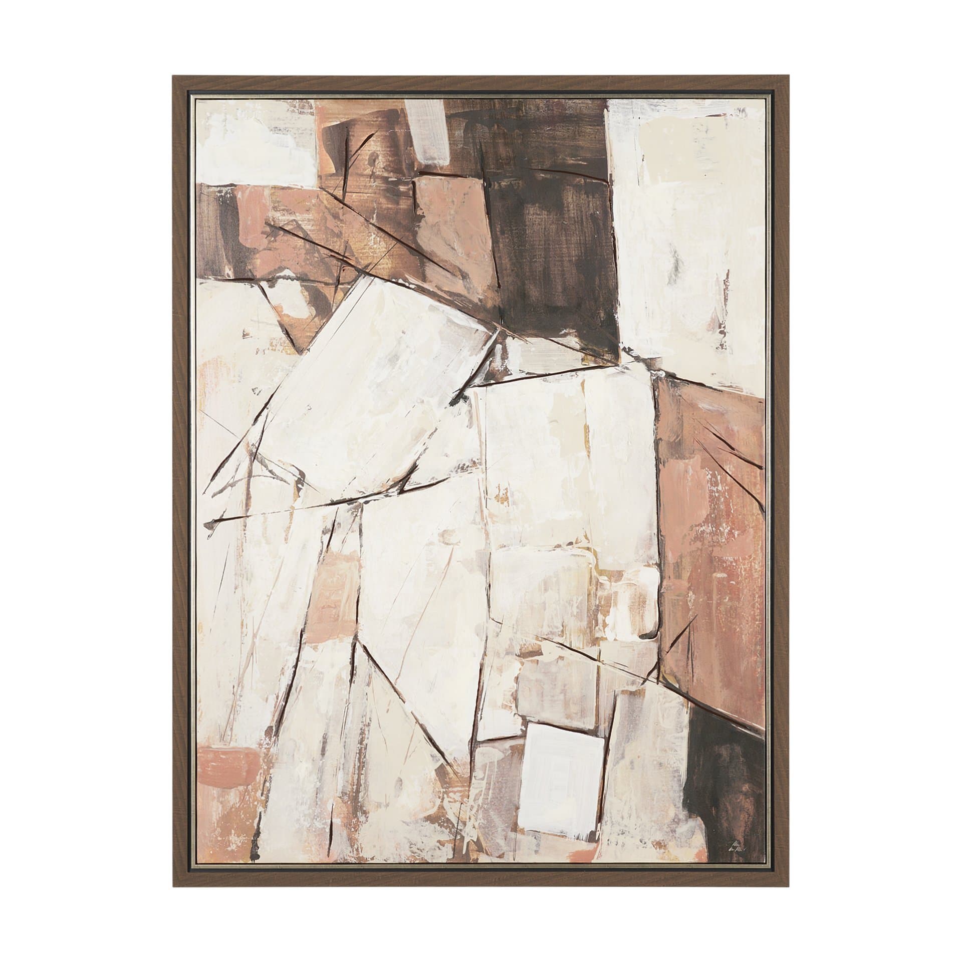 Shale II by Mercana Studio Hand-Embellished Textured Framed Canvas Artwork — product photograph
