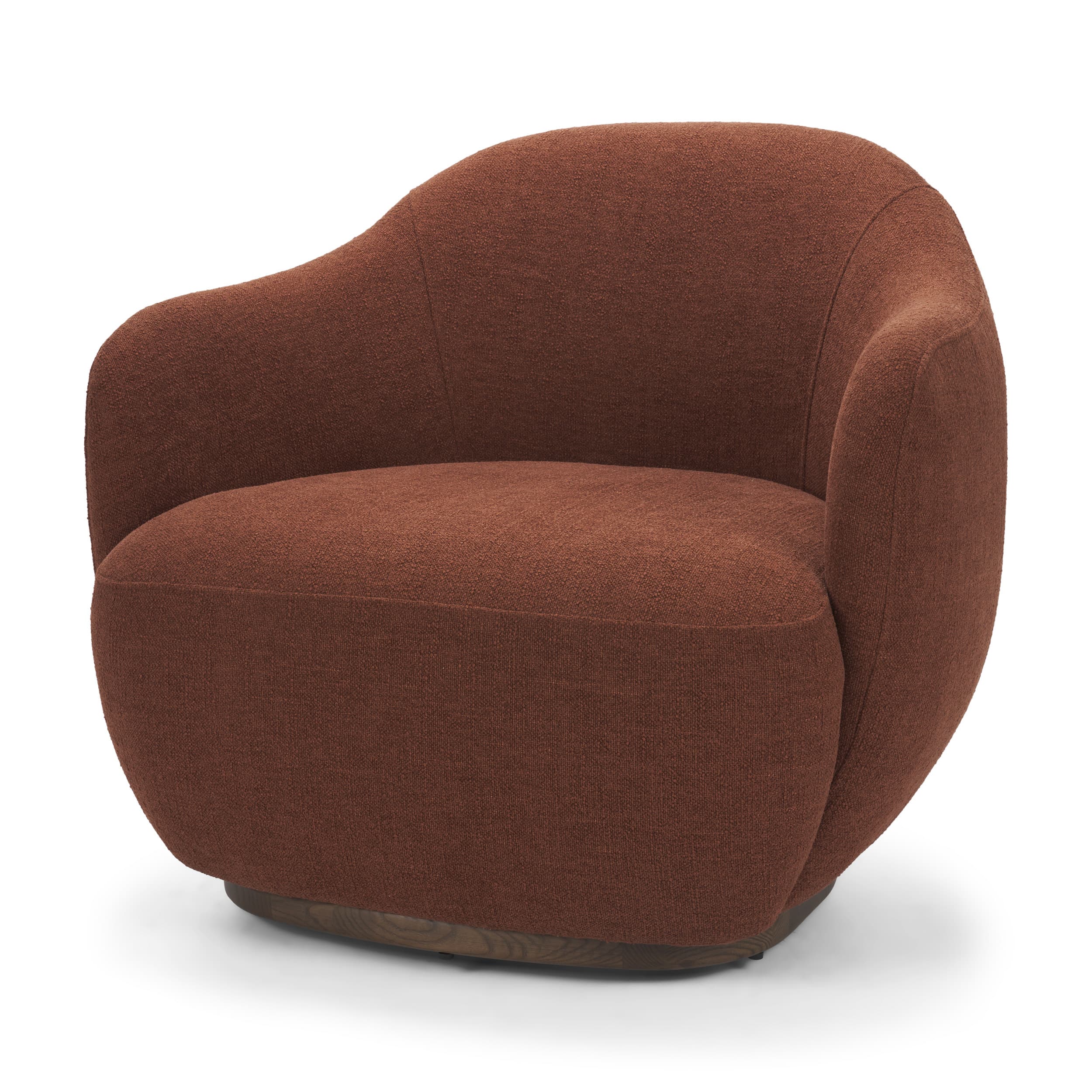 Hudson Burgundy Fabric Upholstered Swivel Chair — product photograph