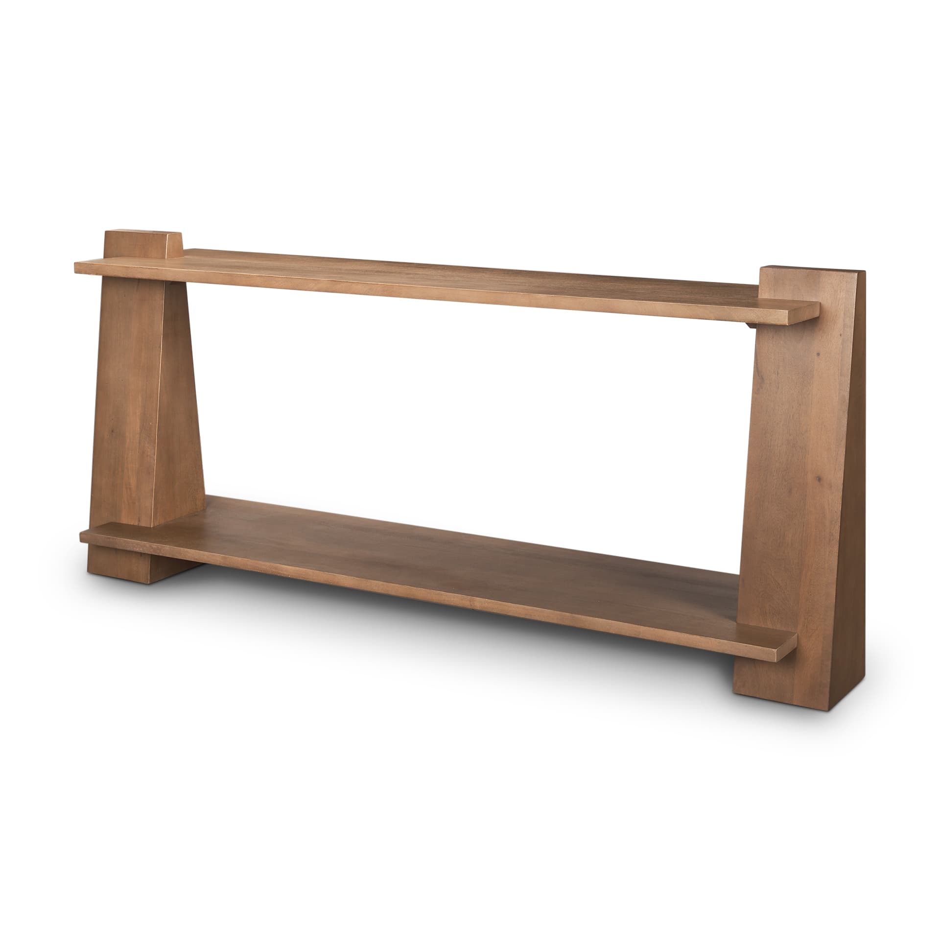 Eula Medium Brown Wood Console Table — product photograph