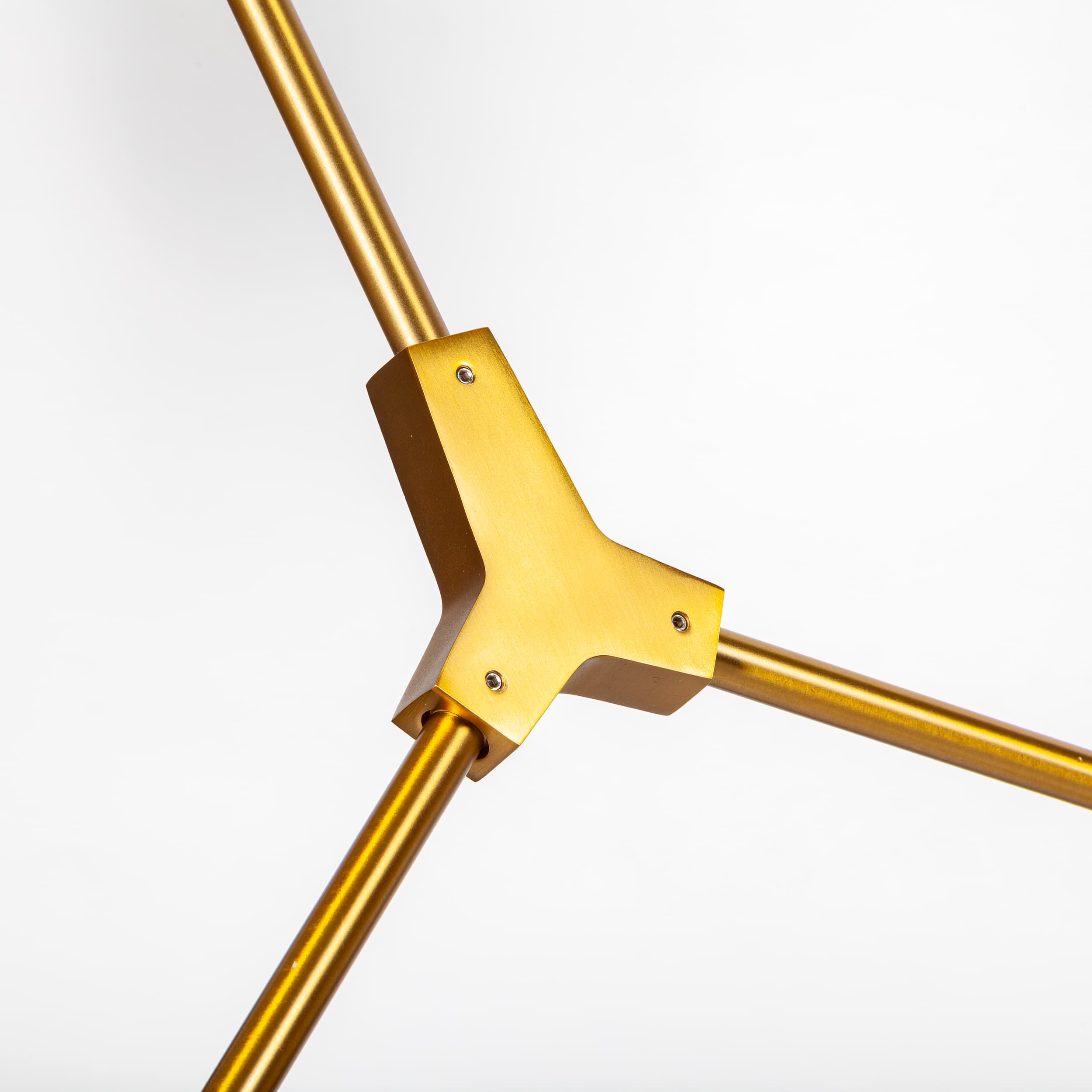 Desousa II (33.9"L x 8.8"W x 28"H) Brass-Toned Metal Multi-Arm Three Light Chandelier — product photograph