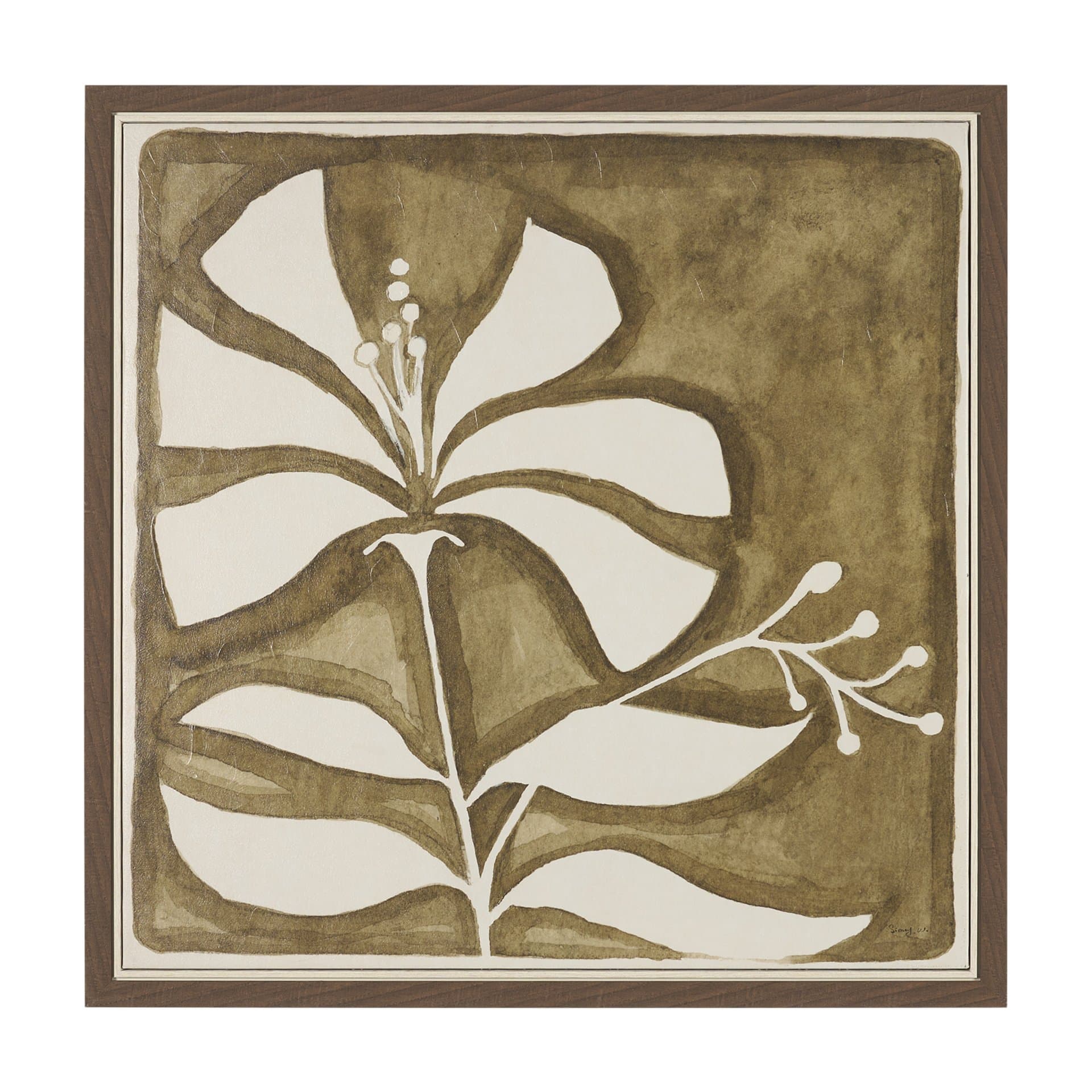Spanish Tile Light I by Mercana Studio Hand-Embellished Textured Framed Canvas Artwork — product photograph
