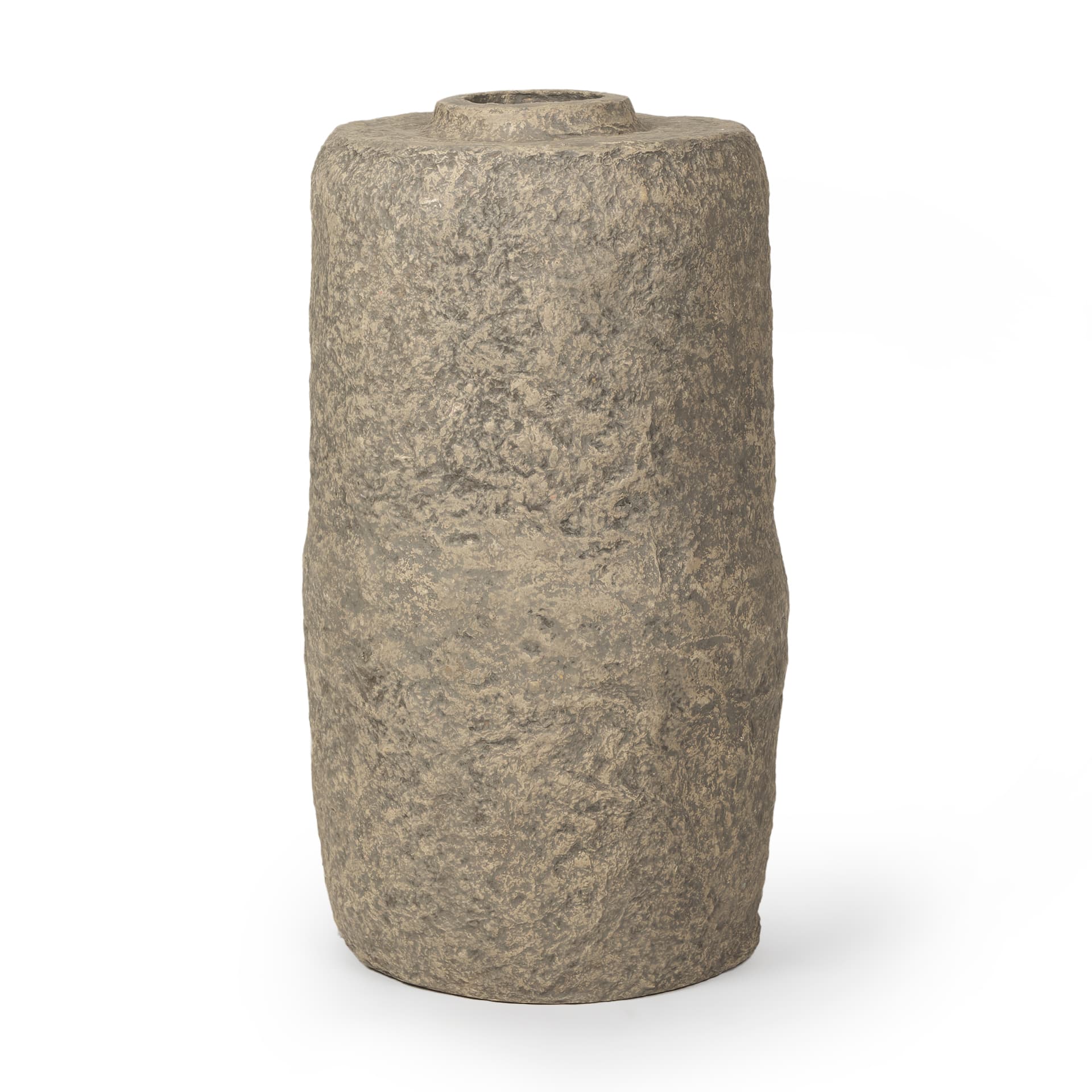 Rama Large Gray Paper Mache Floor Vase — product photograph