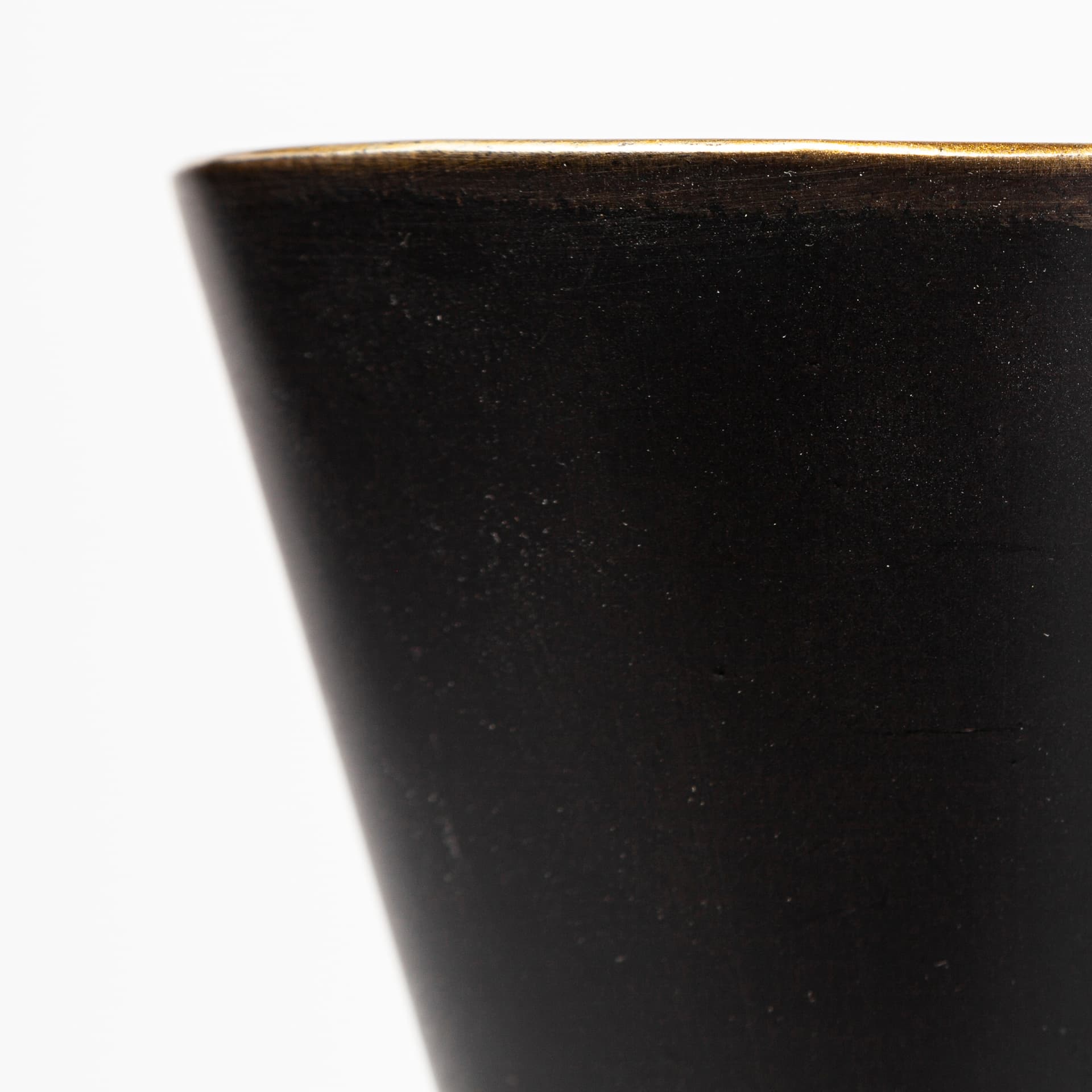 Eris II 7.3x12.6 Black Metal w/Gold Accent Double-Cone Wall Sconce — product photograph