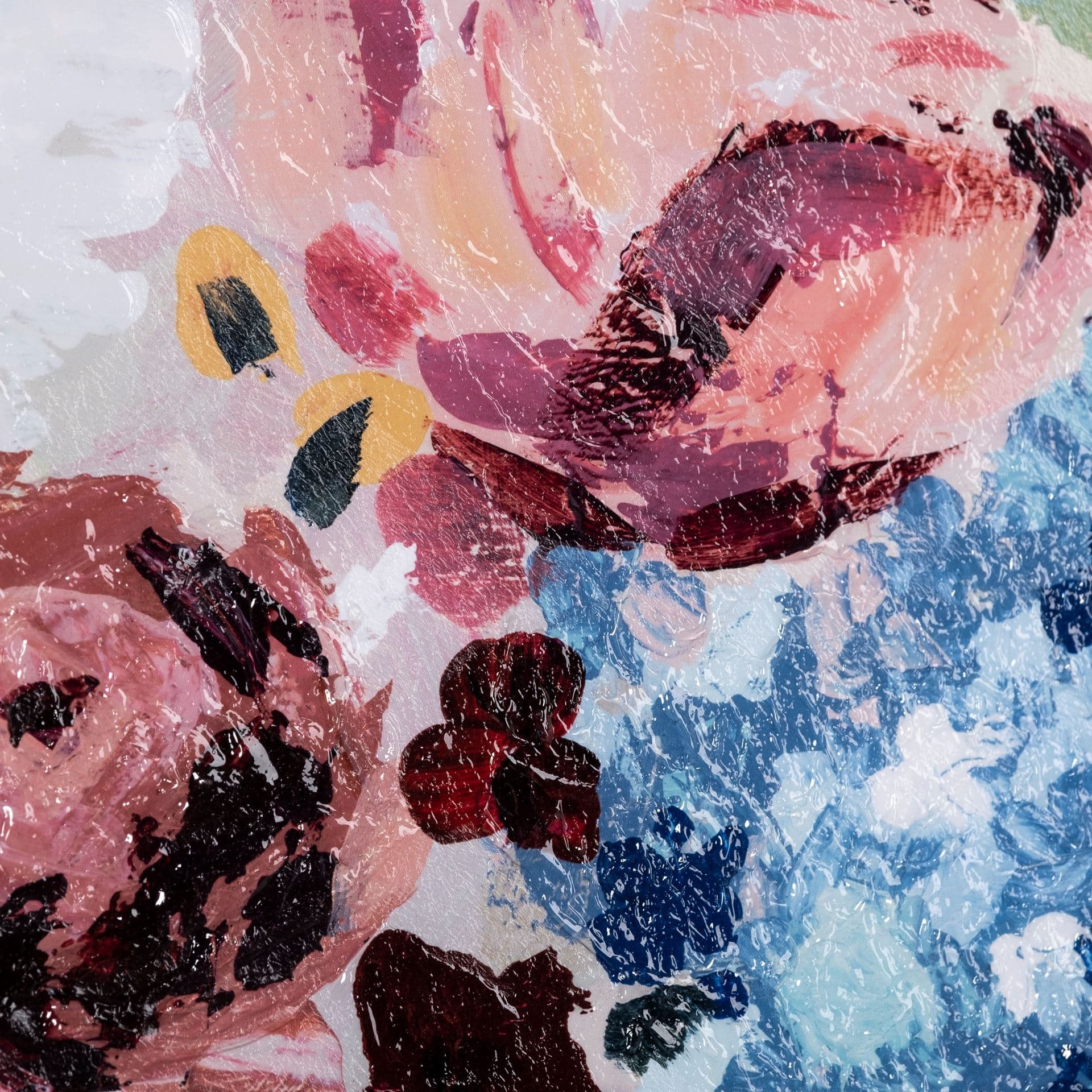 Farmhouse Flowers I by Barbara Fleming a Hand Embellished Textured Framed Art Print — product photograph