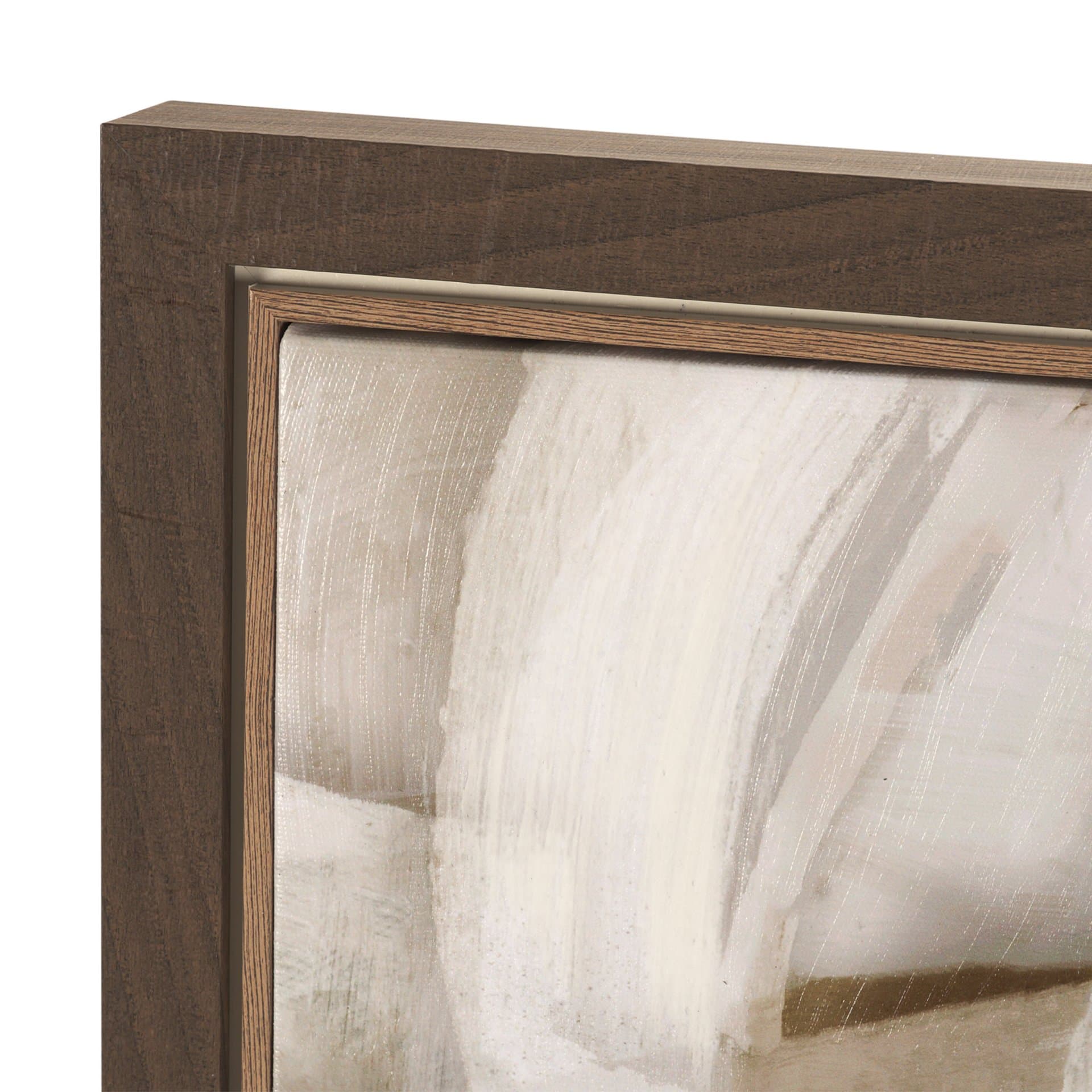 Neutral Forms I by Hannah Dawson Hand-Embellished Textured Framed Canvas Artwork — product photograph