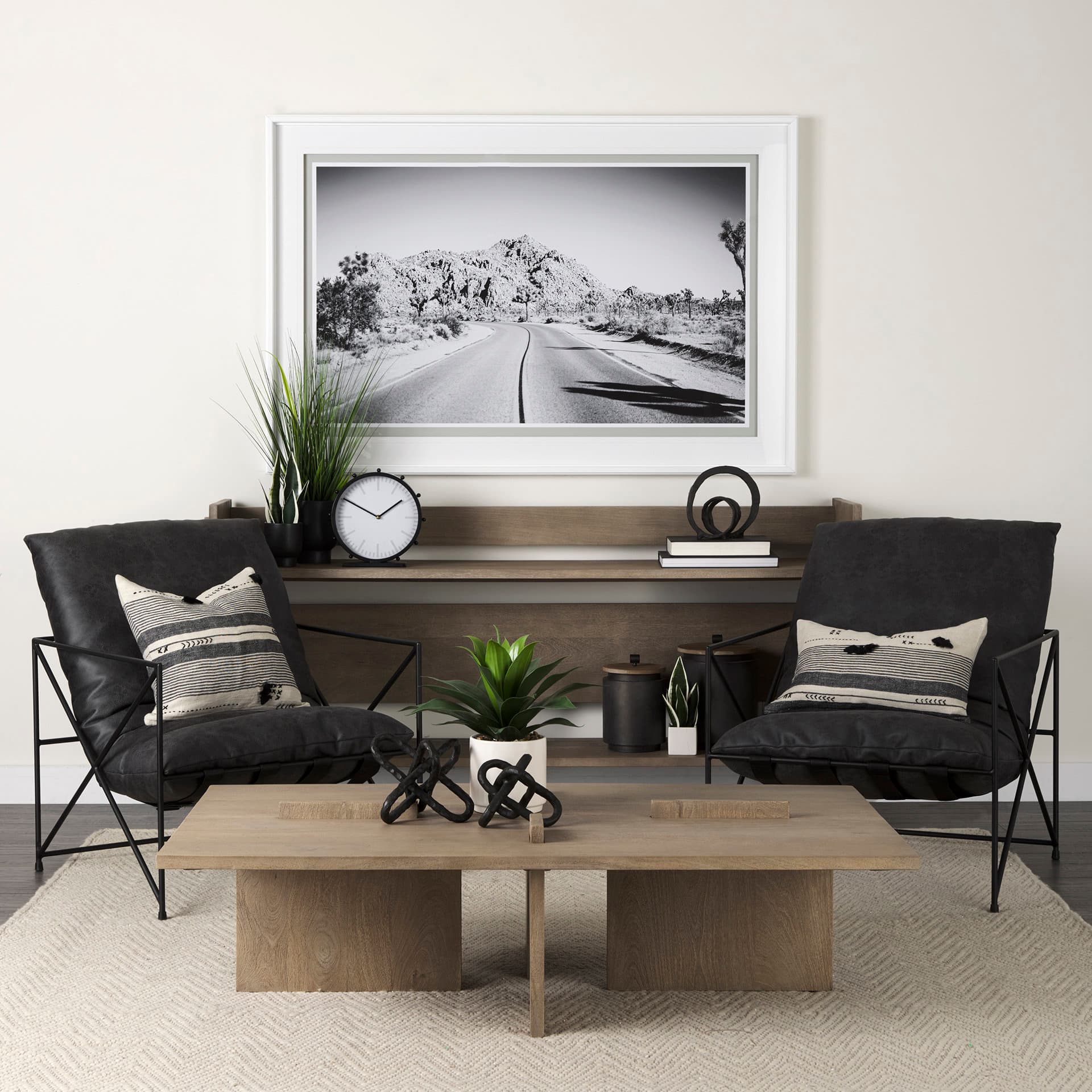 Road Trip I by Elizabeth Urquhart a Framed Photo Art Print Matted under Glass — in a styled room
