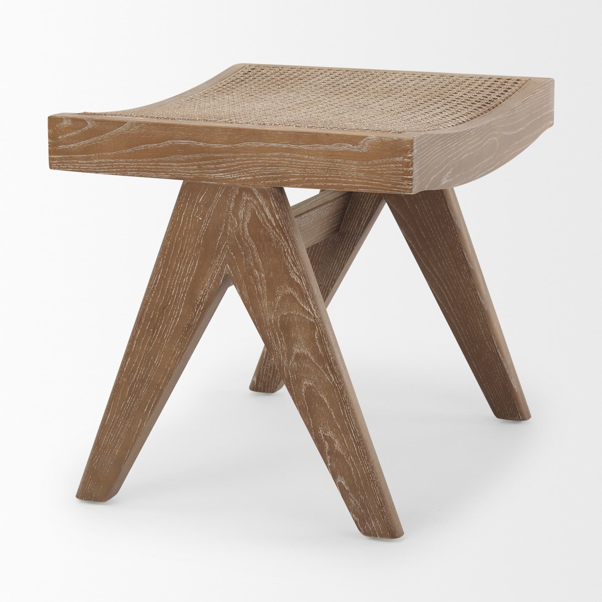 Arvin 21.7L x 17.7W x 18.1H Medium Brown Wooden Stool — product photograph