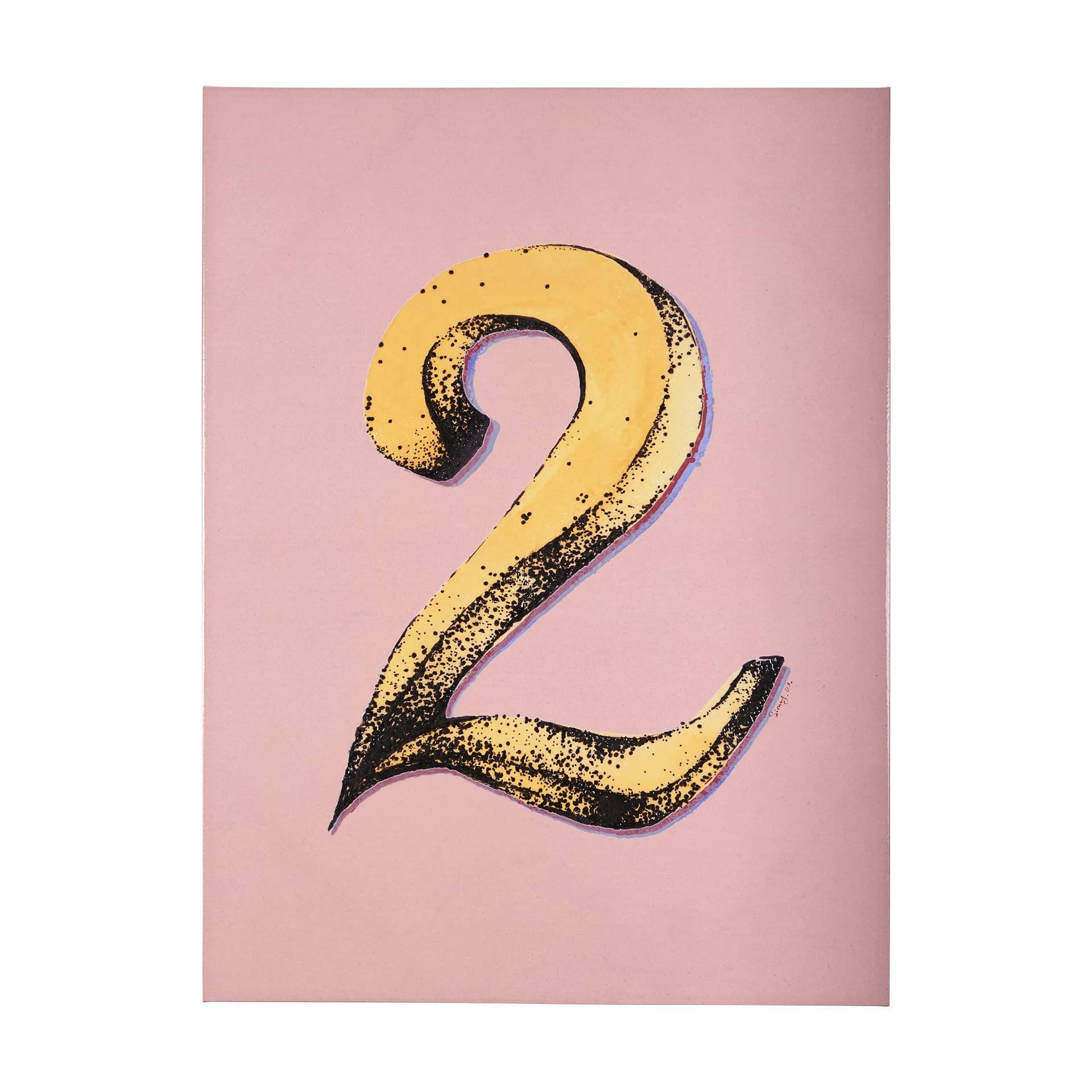 Numbers II by Mercana Studio a Hand Embellished Textured Canvas — product photograph