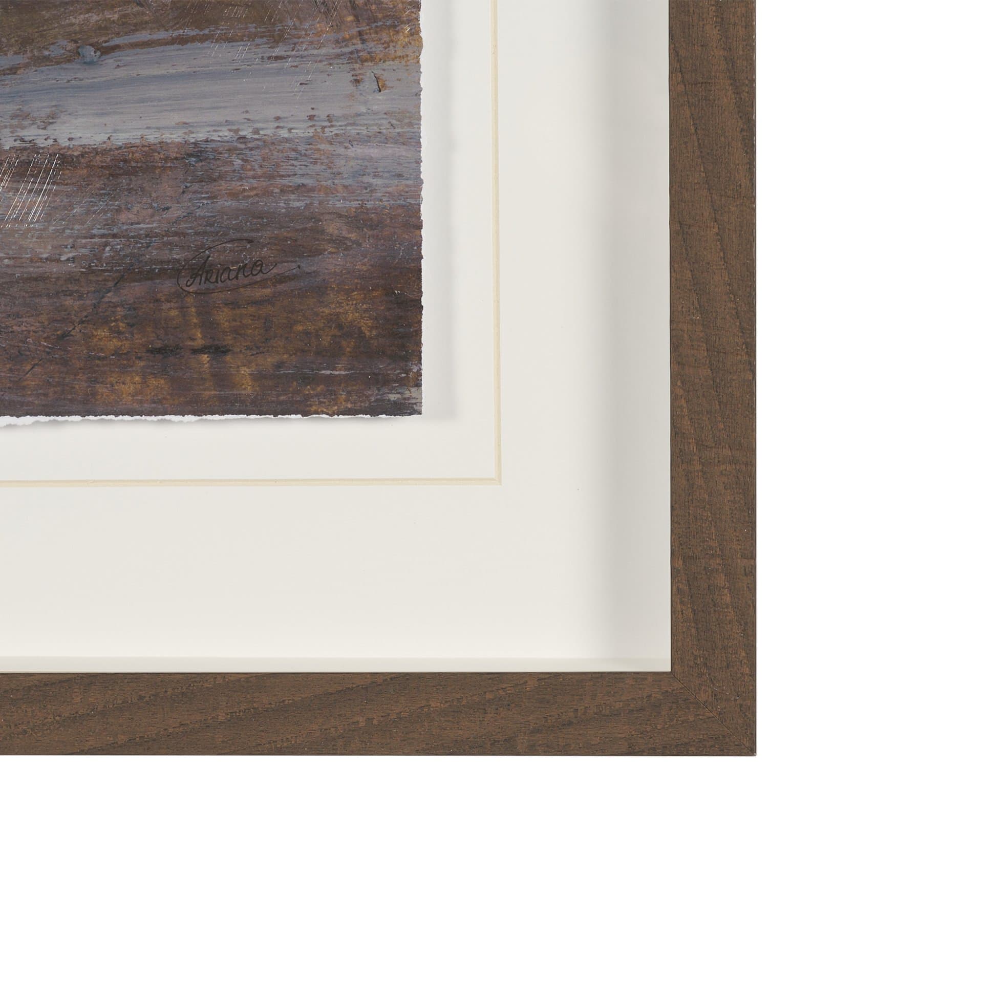 Peaceful Forest I by Mercana Studio Hand-Embellished Textured Framed Artwork Matted under Glass — product photograph