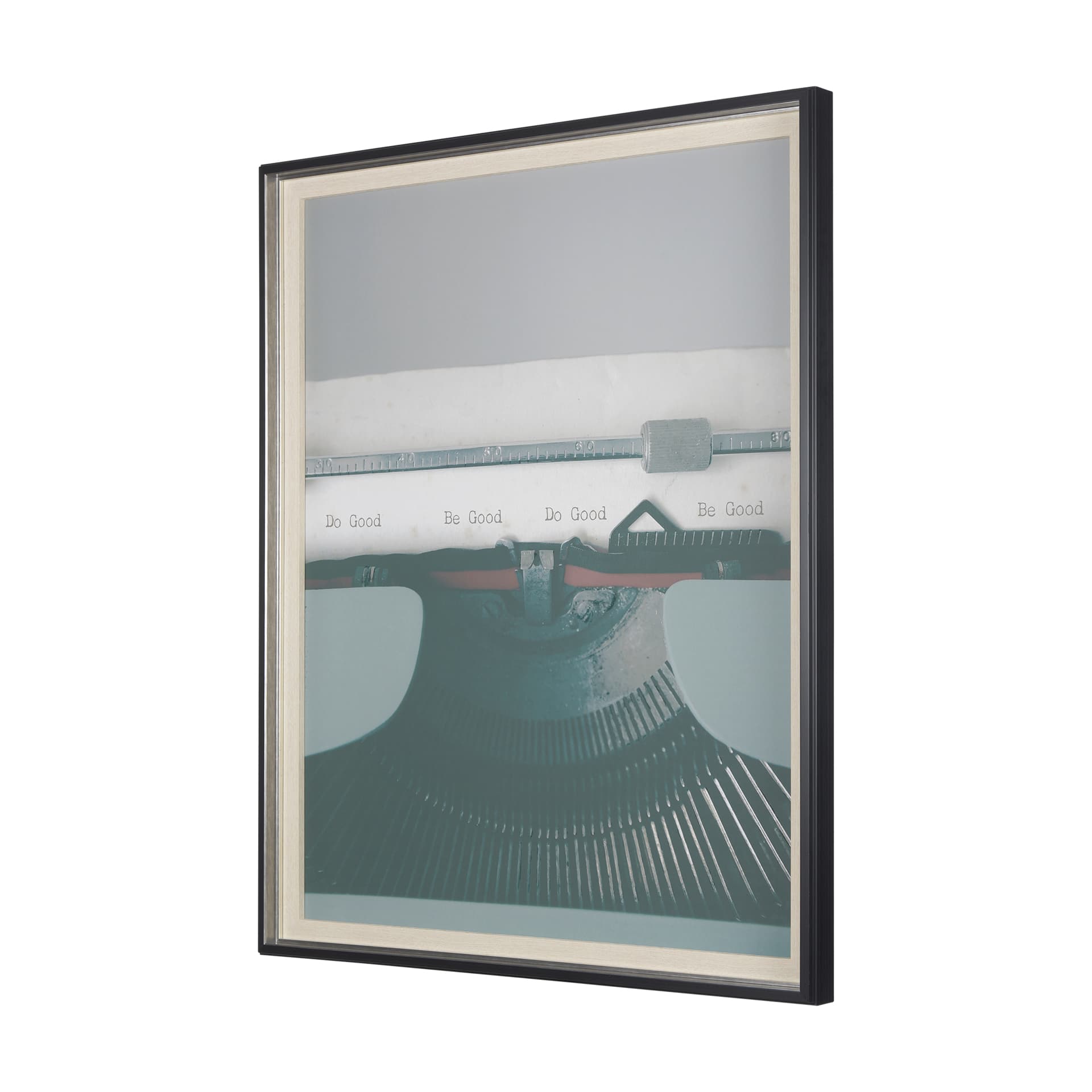 Typewriter Notes Good by Mercana Studio Hand Embellished Textured Framed Photo Art Print Matted unde — product photograph