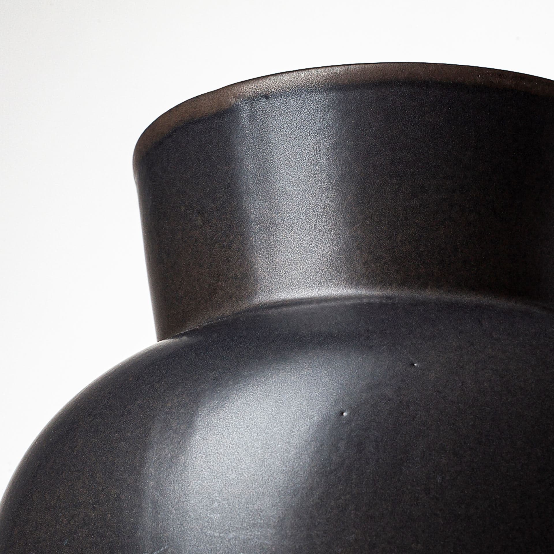 Laforge II Black Ceramic Vase — product photograph