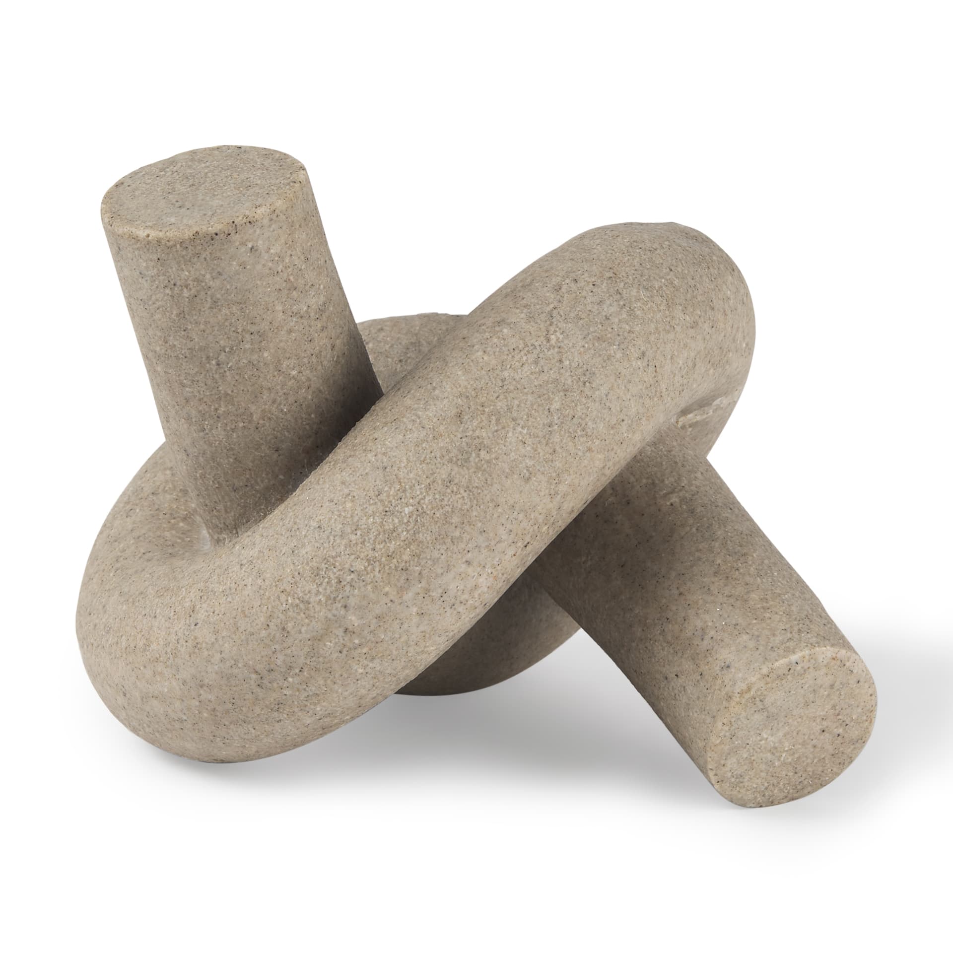 Otto Sandstone Resin Small Knot Sculpture Decorative Object — product photograph